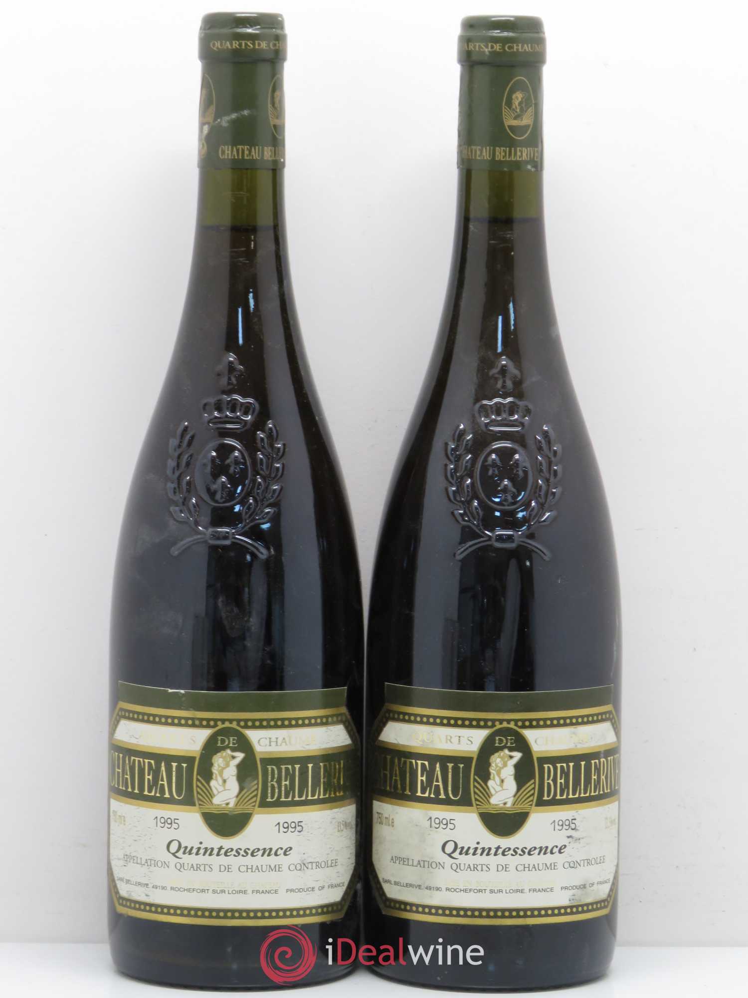 Quarts de Chaume Cuvée Quintessence Château de Bellerive  1995 - Lot de 2 bouteilles - 0