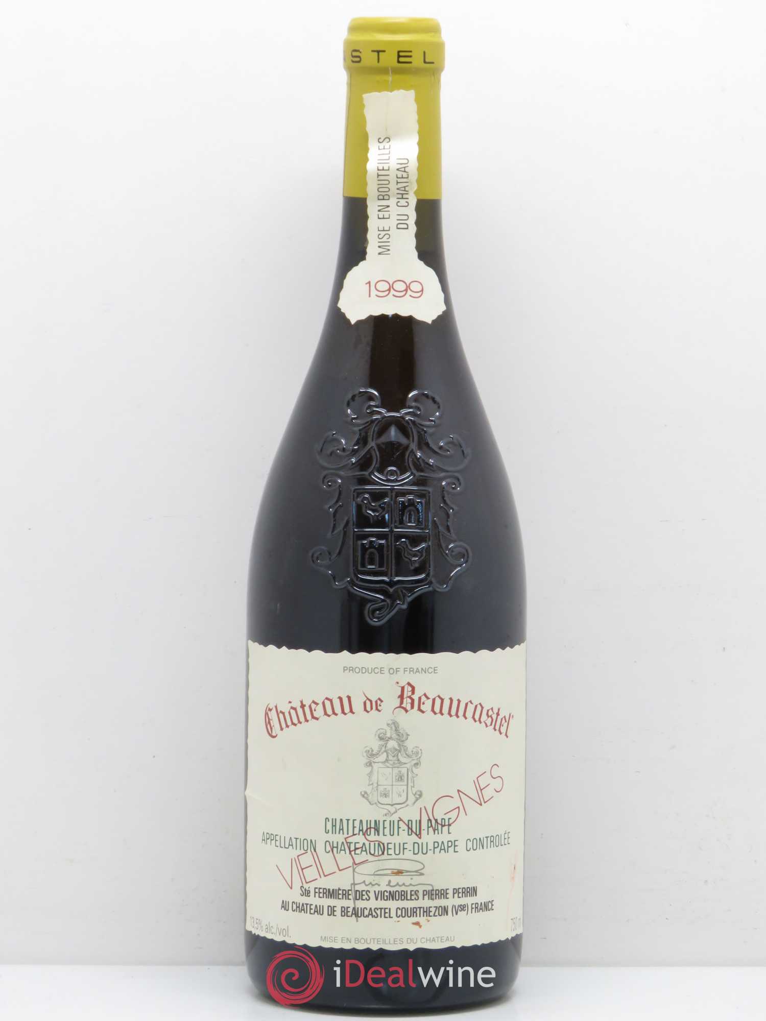 Châteauneuf-du-Pape Château de Beaucastel Vieilles vignes Roussanne Famille Perrin 1999 - Lot de 1 bouteille - 0