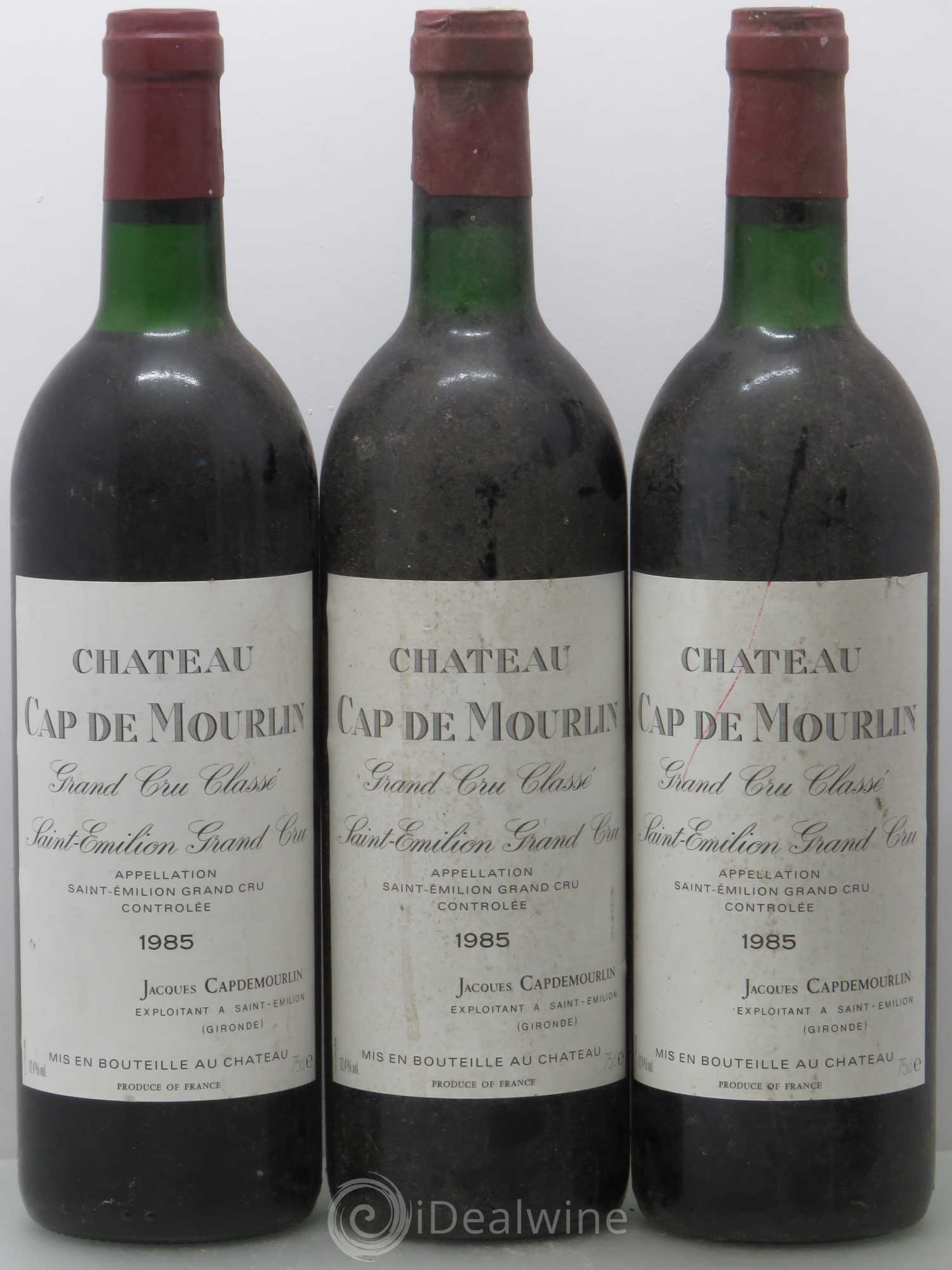 Château Cap de Mourlin Grand Cru Classé St Emilion 1985 - Lot de 6 bouteilles - 1