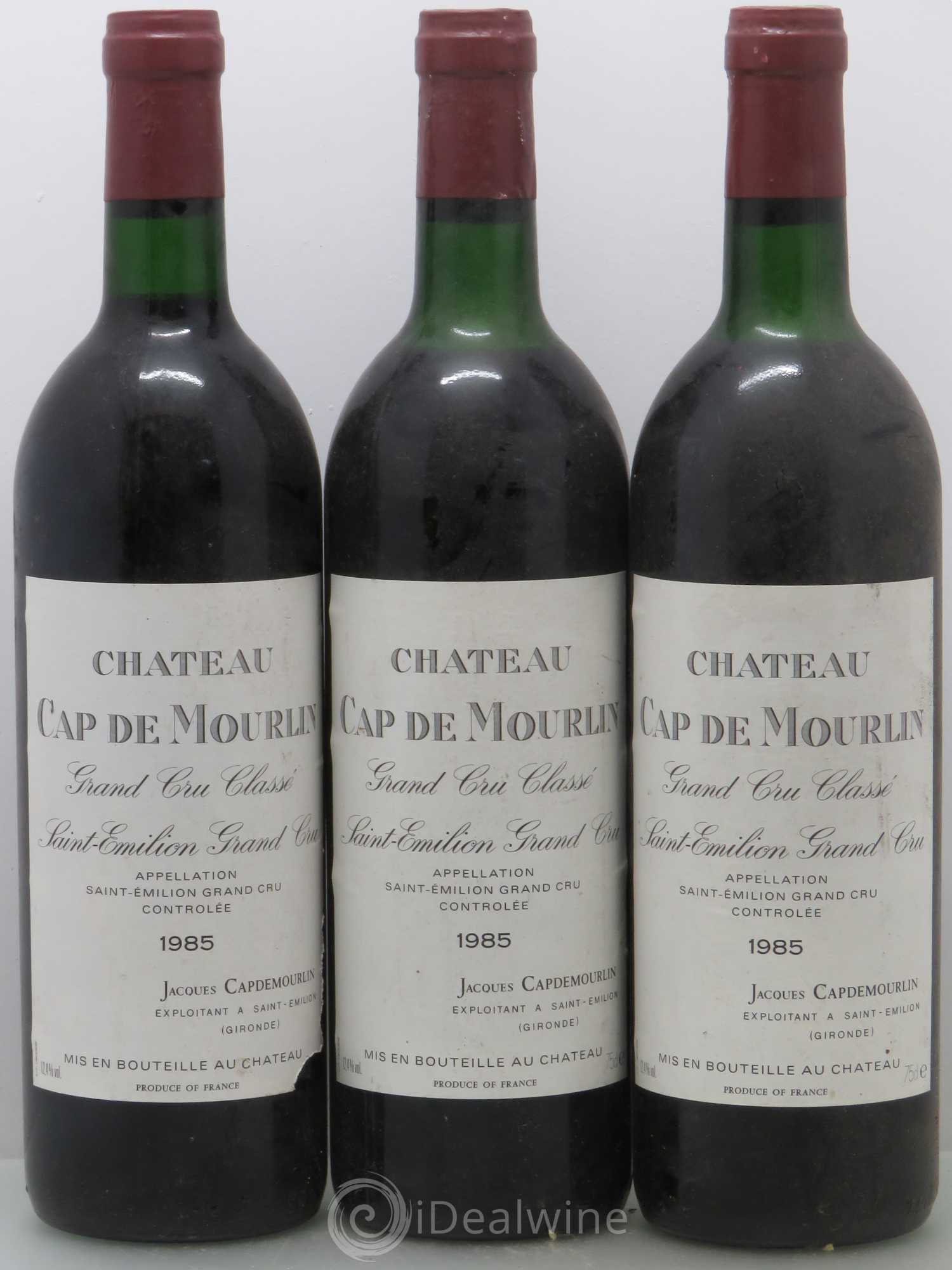 Château Cap de Mourlin Grand Cru Classé St Emilion 1985 - Lot de 6 bouteilles - 2