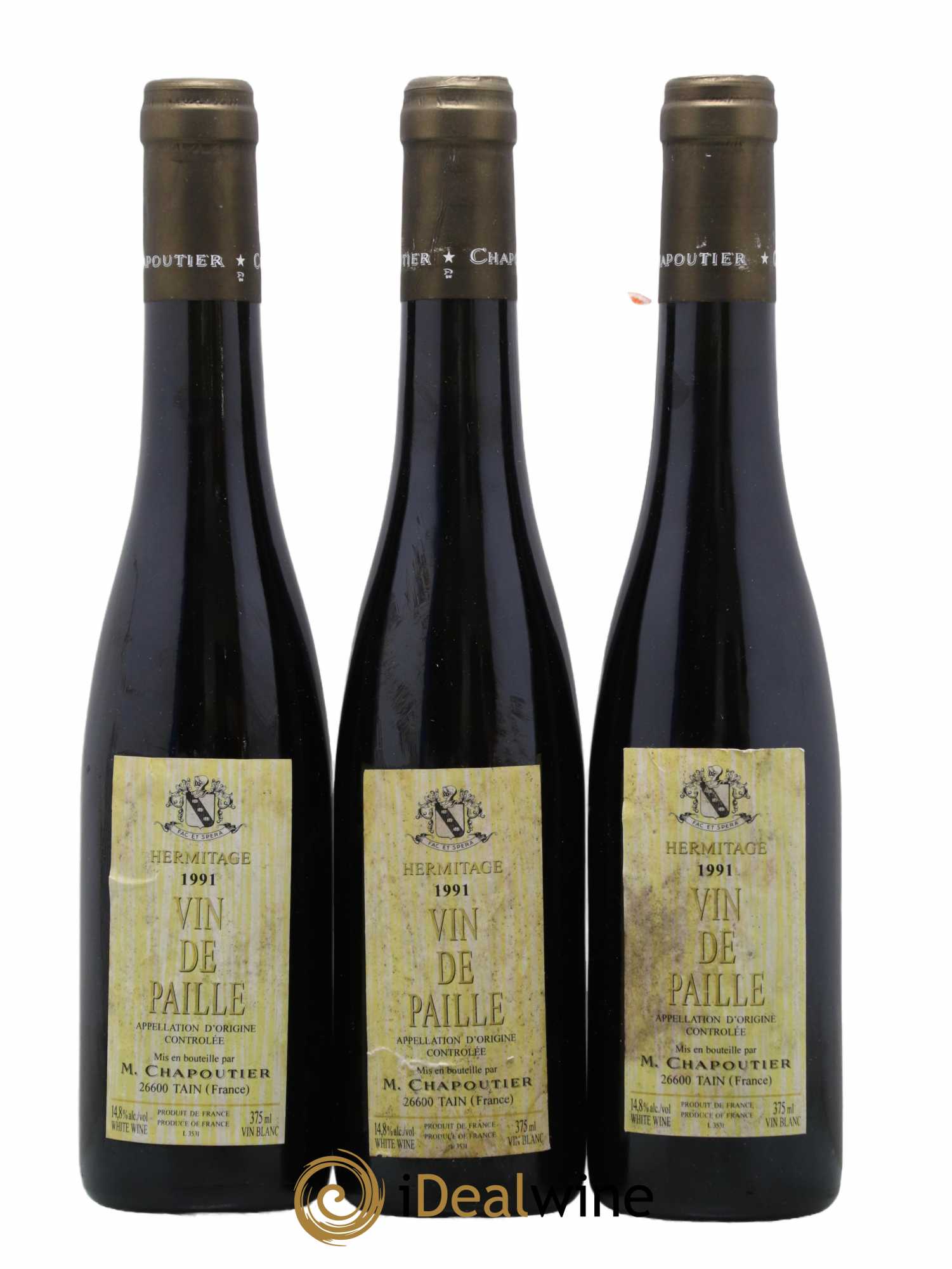 Hermitage Vin de Paille Chapoutier 1991 - Posten von 3 Demi-Flaschen - 0