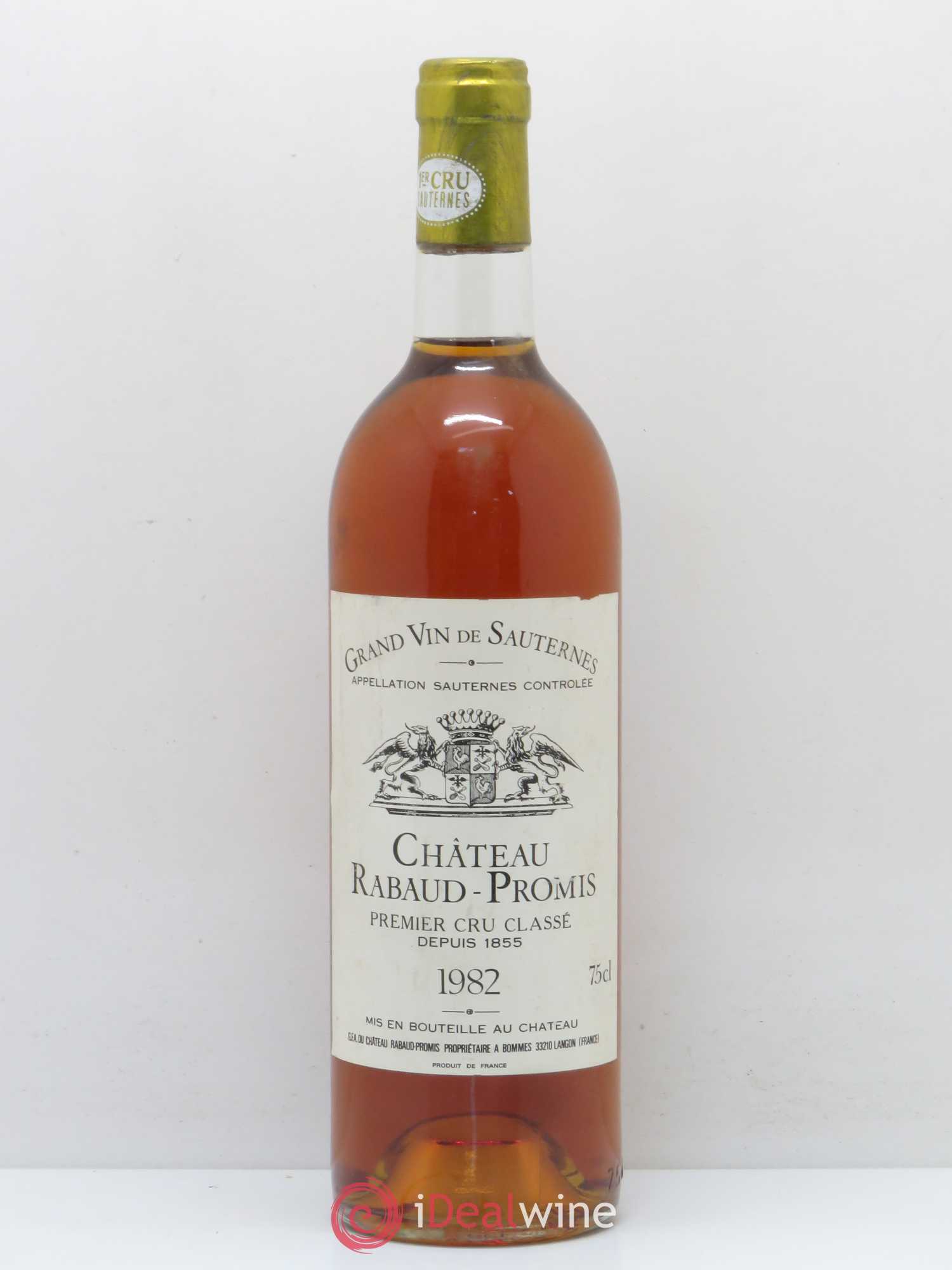 Château Rabaud Promis 1er Grand Cru Classé 1982 - Lot de 1 bouteille - 0