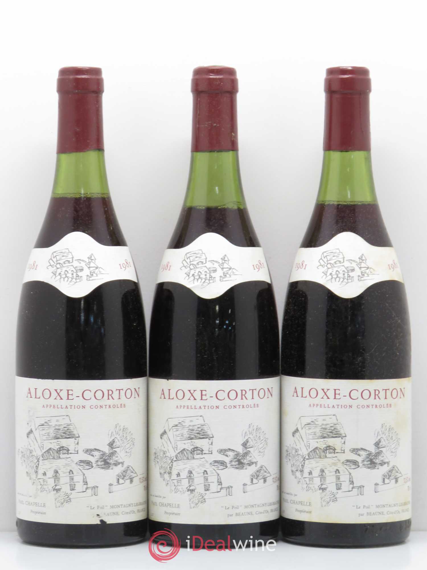 Aloxe-Corton Le Poil Paul Chapelle 1981 - Lot de 3 bouteilles - 0