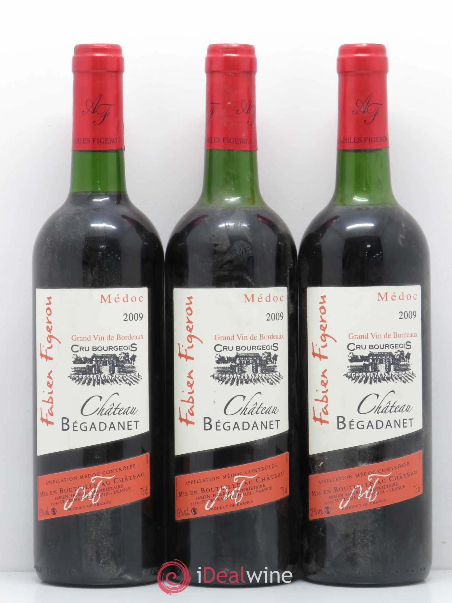 Médoc Château Begadanet  (sans prix de réserve) 2009 - Lot de 3 bouteilles - 0