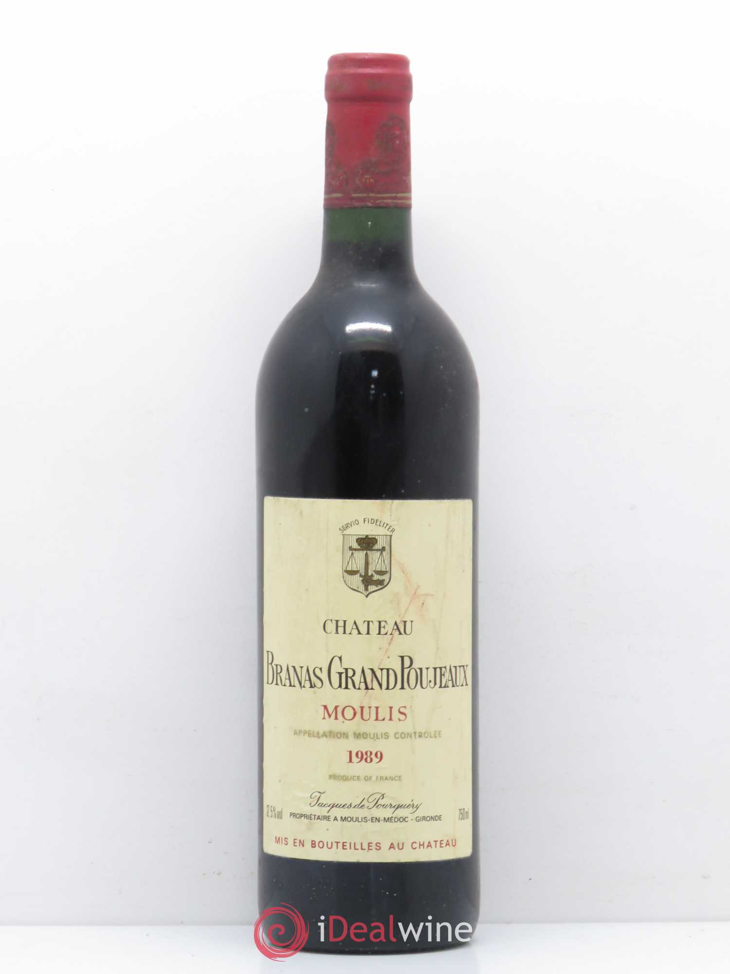 Château Branas Grand Poujeaux Cru Bourgeois 1989 - Lot of 1 bottle - 0