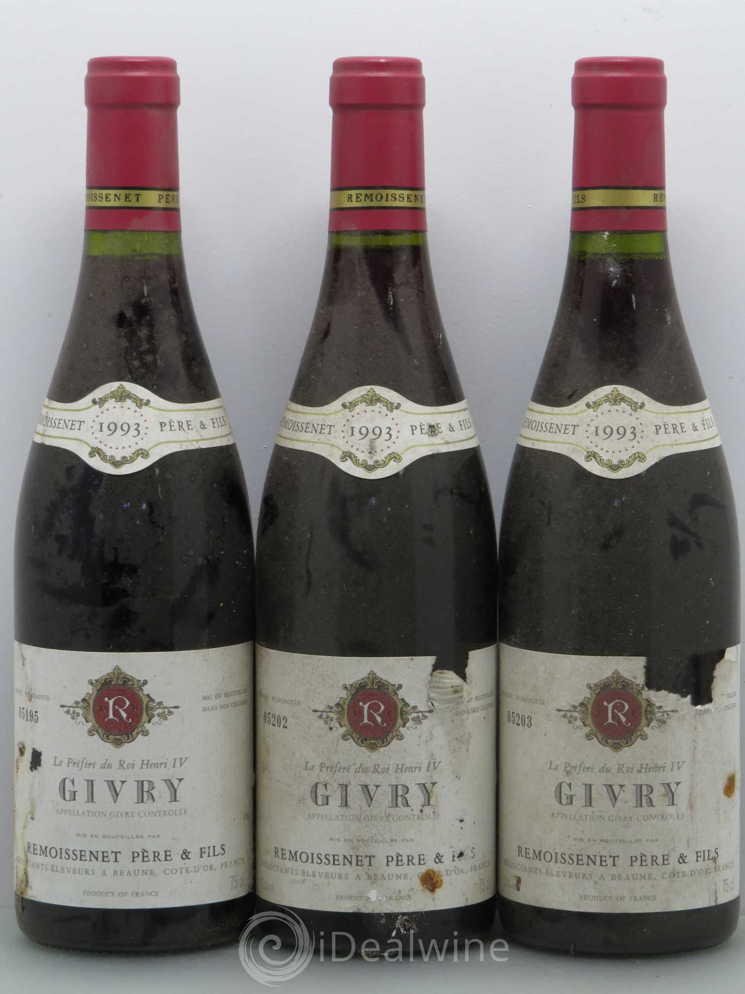 Givry Remoissenet 1993 - Lot de 6 bouteilles - 2