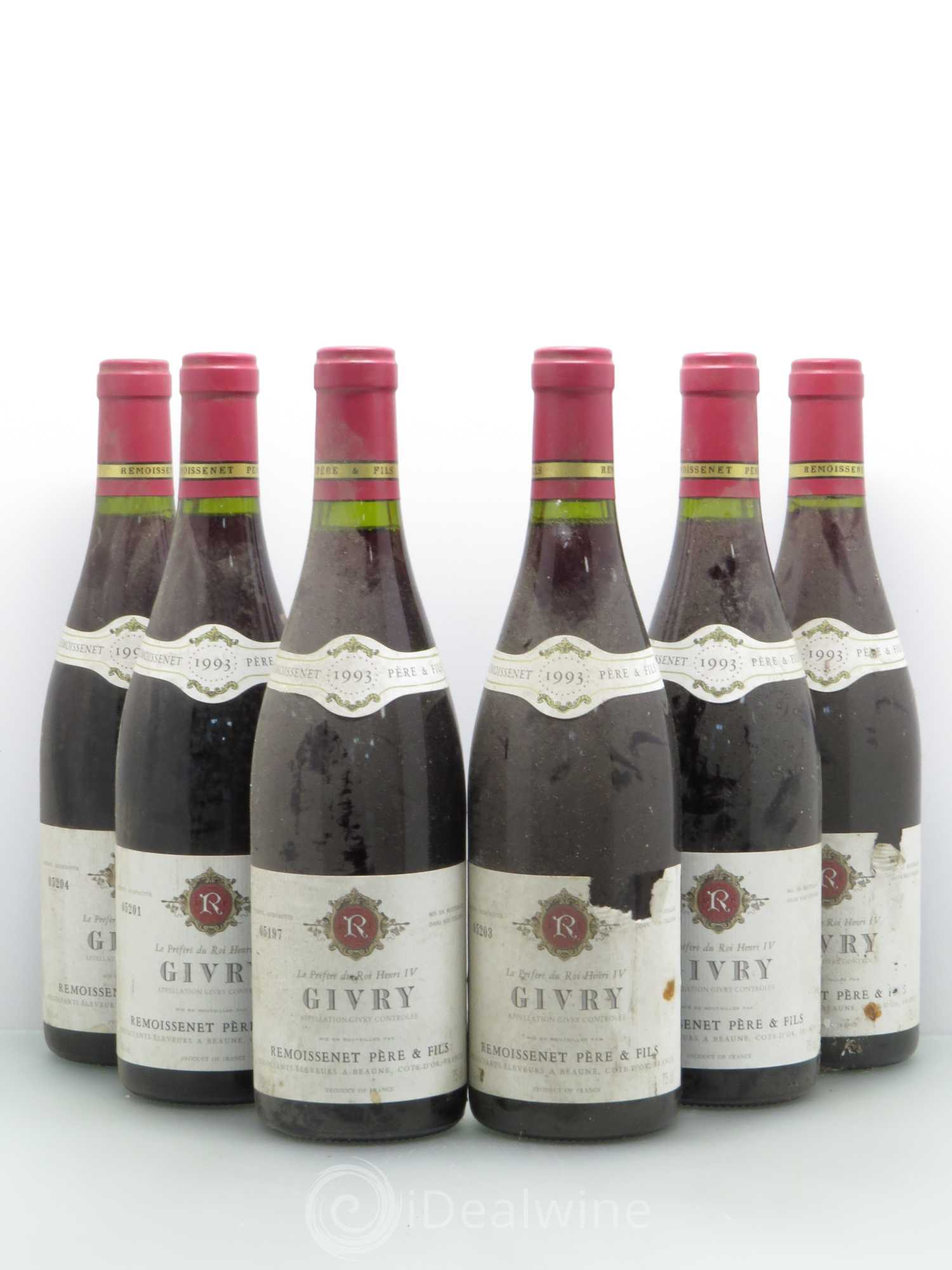 Givry Remoissenet 1993 - Lot de 6 bouteilles - 0