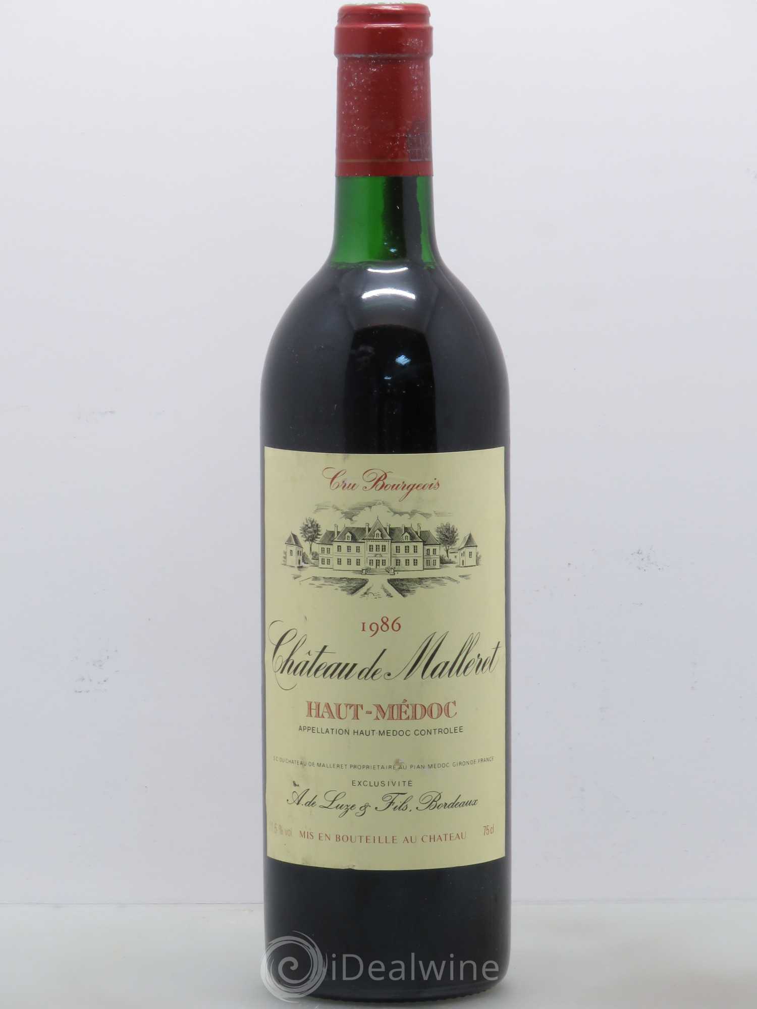 Château de Malleret Cru Bourgeois Haut medoc (sans prix de réserve) 1986 - Lot de 1 bouteille - 0