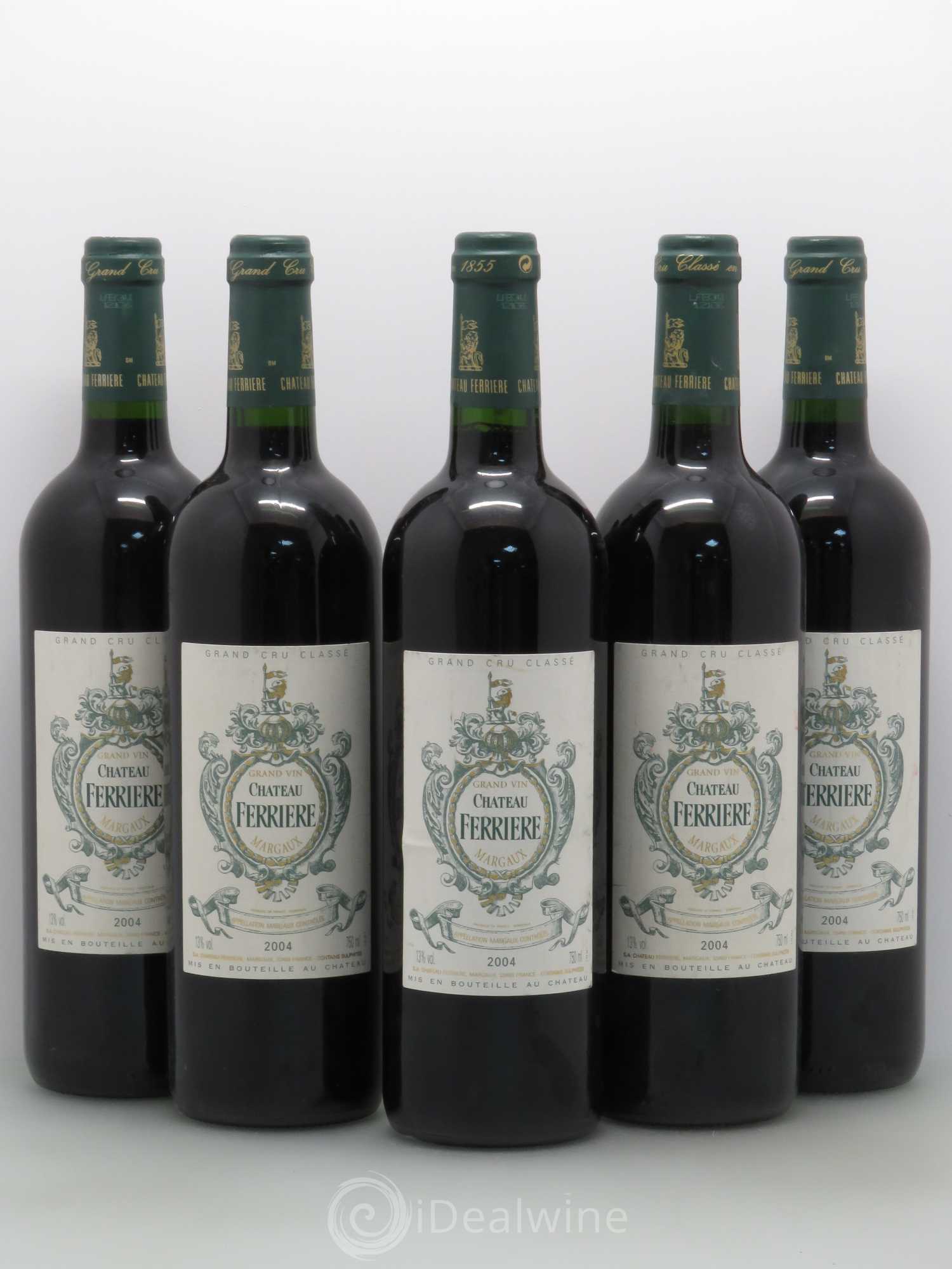 Château Ferrière 3ème Grand Cru Classé 2004 - Lot of 5 bottles - 0