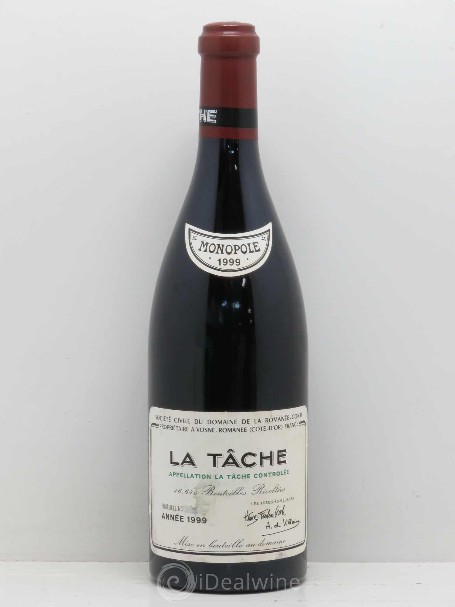 La Tâche Grand Cru Domaine de la Romanée-Conti 1999 - Lot of 1 bottle - 0