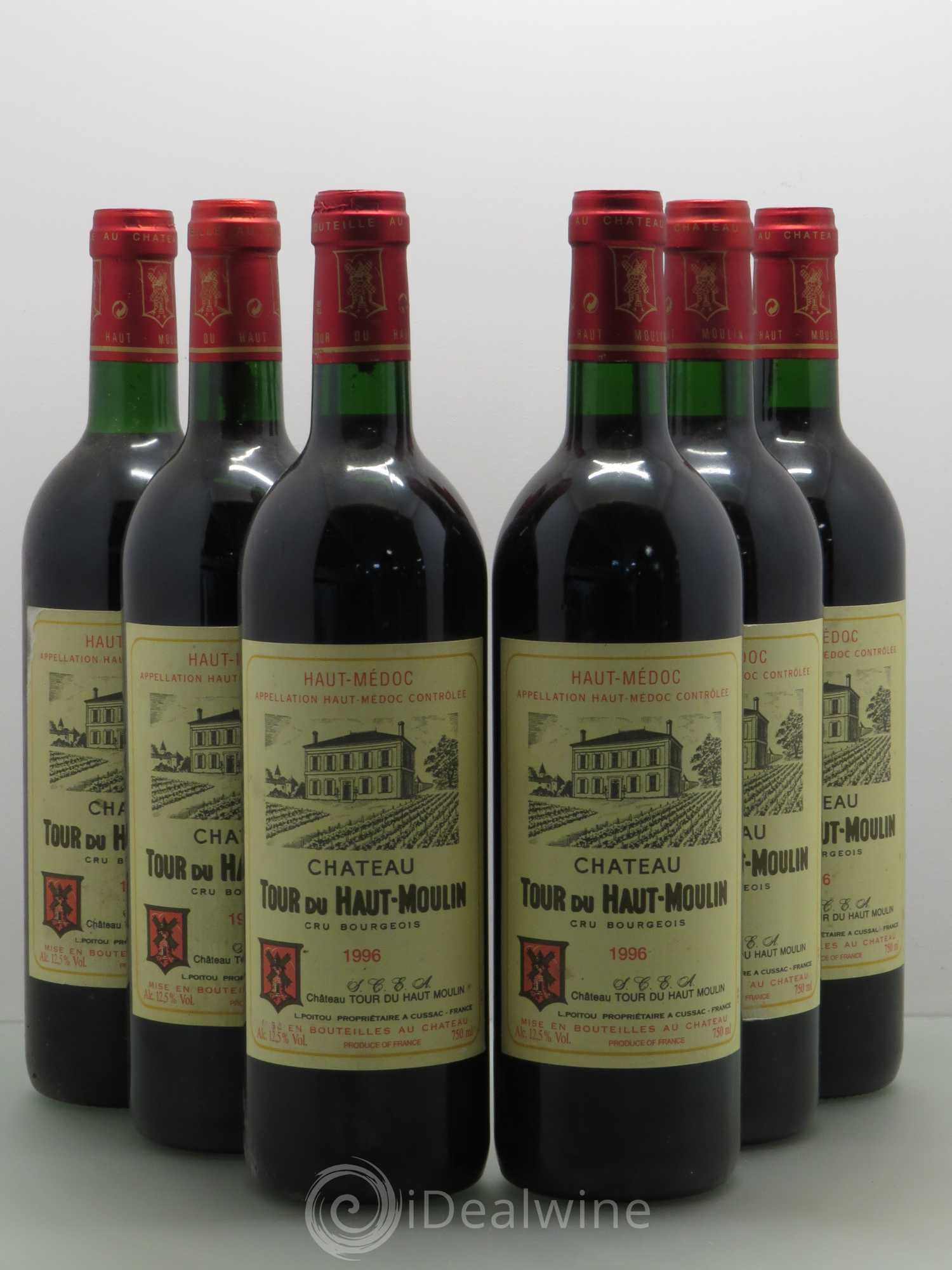 Château Tour du Haut Moulin Cru Bourgeois 1996 - Lot de 6 bouteilles - 0