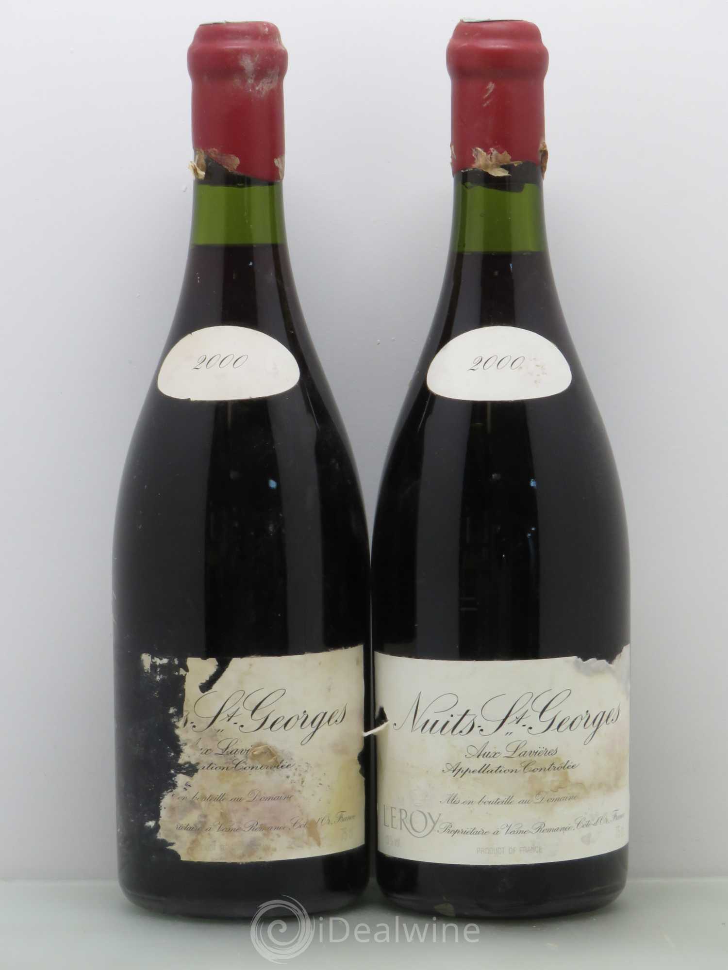 Nuits Saint-Georges Aux Lavières Leroy (Domaine) 2000 - Lot de 2 bouteilles - 0