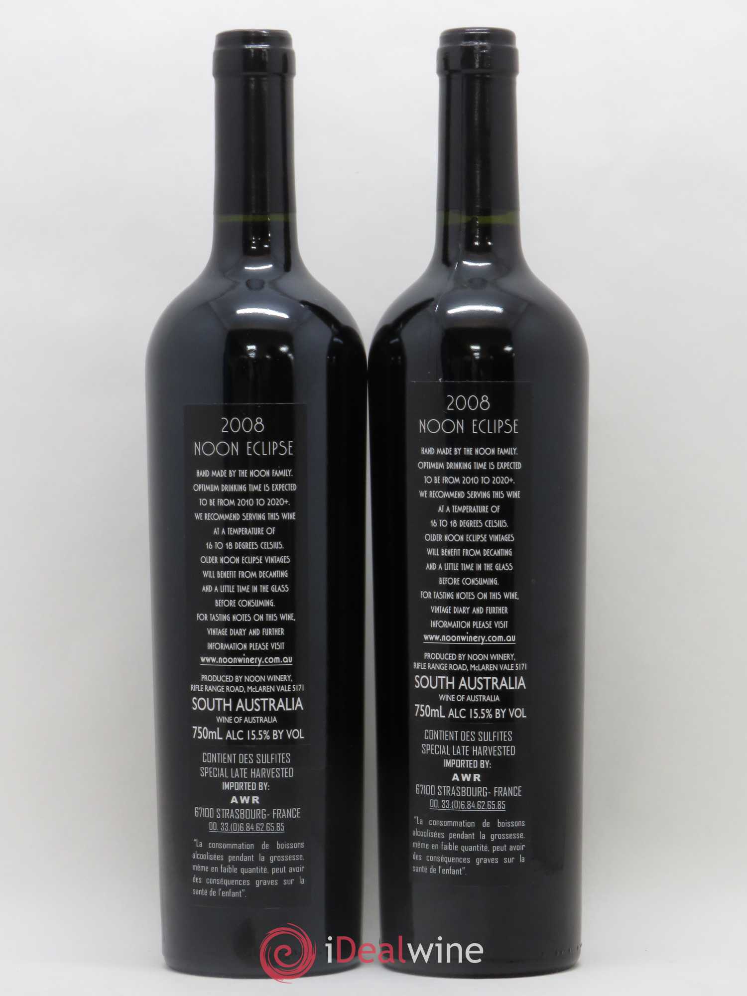 Australie Noon  Eclipse Grenache - Shiraz 2008 - Lot de 2 bouteilles - 1