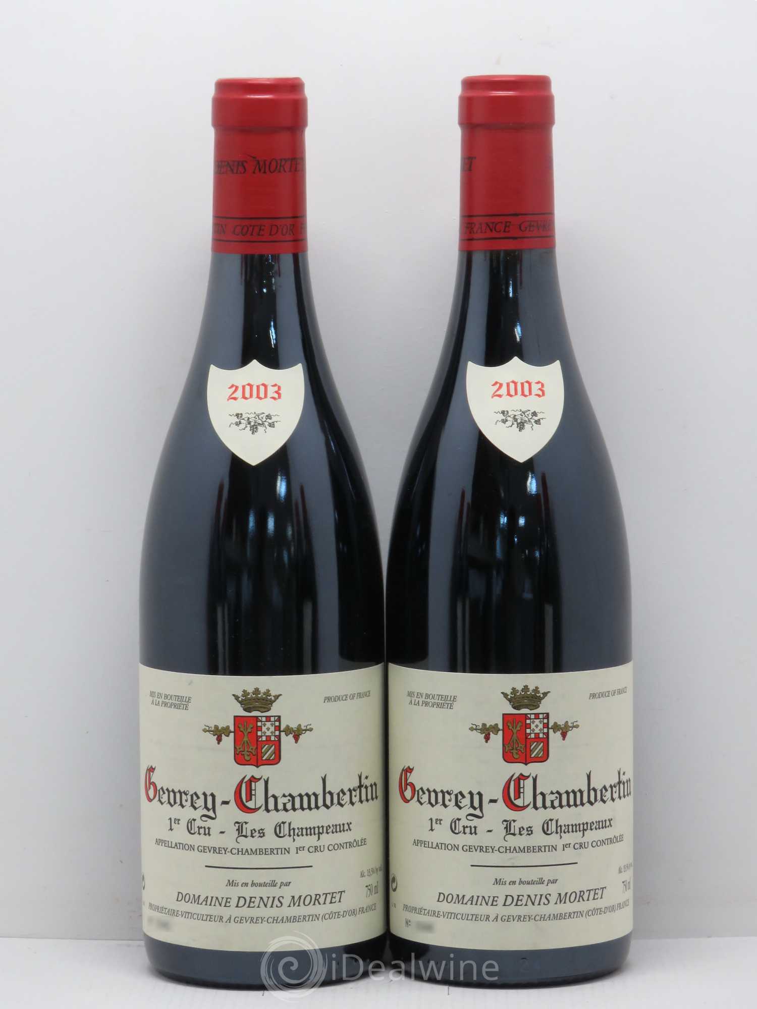 Gevrey-Chambertin 1er Cru Les Champeaux Denis Mortet (Domaine) 2003 - Lot de 2 bouteilles - 0