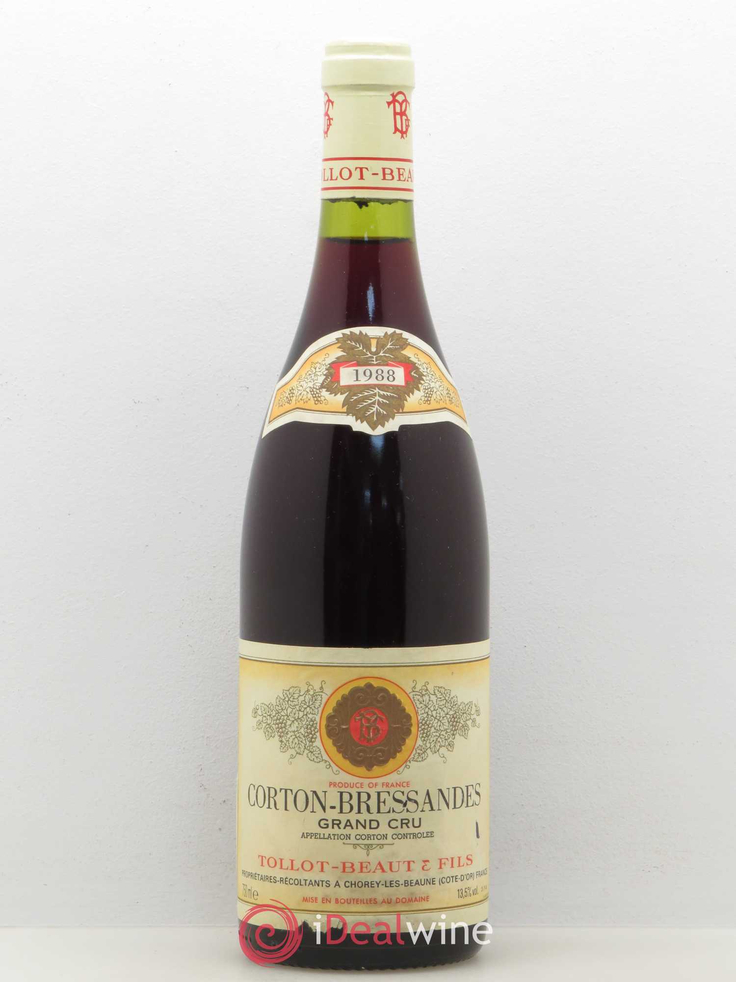 Corton-Bressandes Grand Cru Tollot Beaut (Domaine) 1988 - Lot of 1 bottle - 0