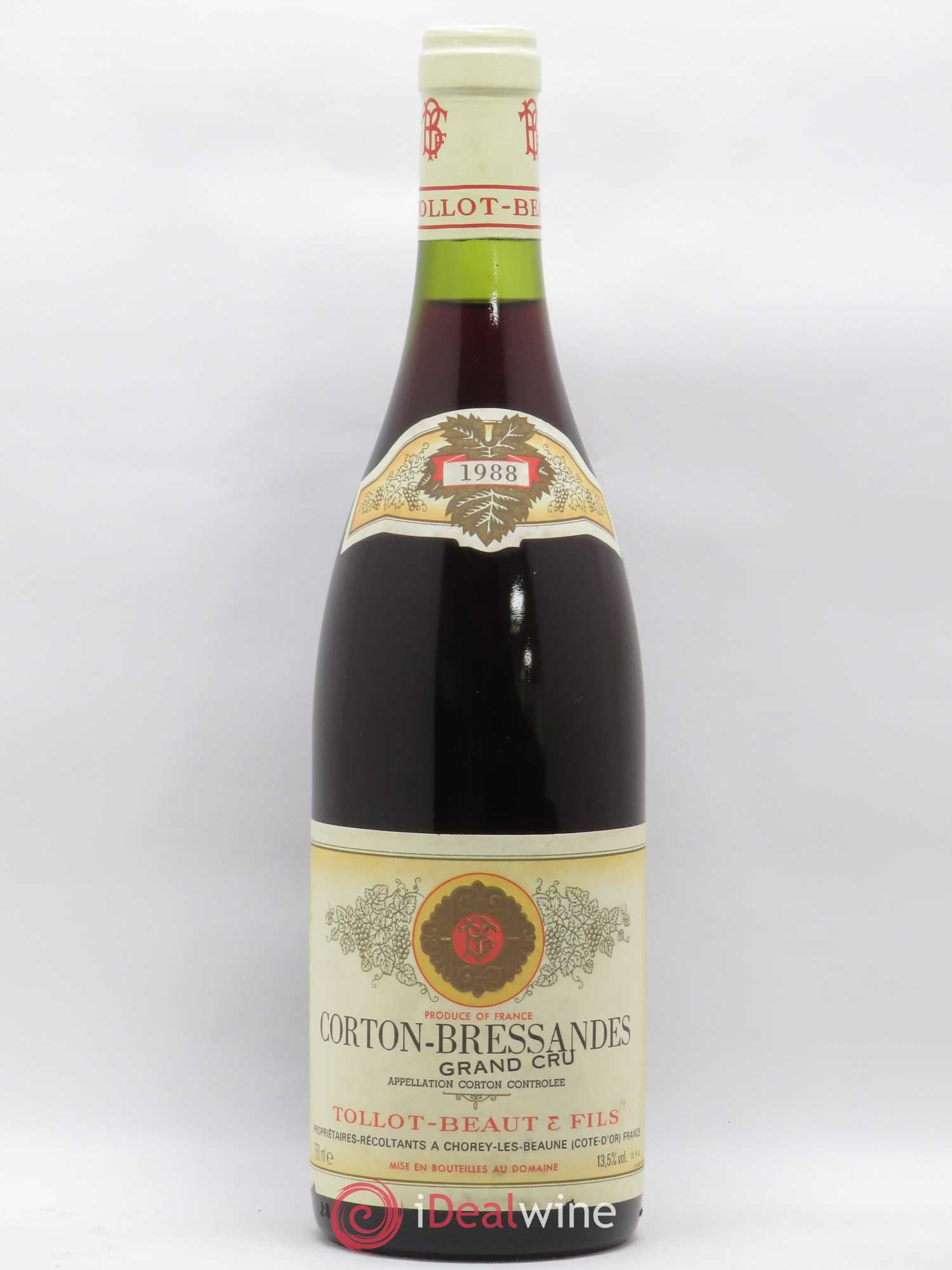 Corton-Bressandes Grand Cru Tollot Beaut (Domaine) & Fils  1988 - Lot of 1 bottle - 0