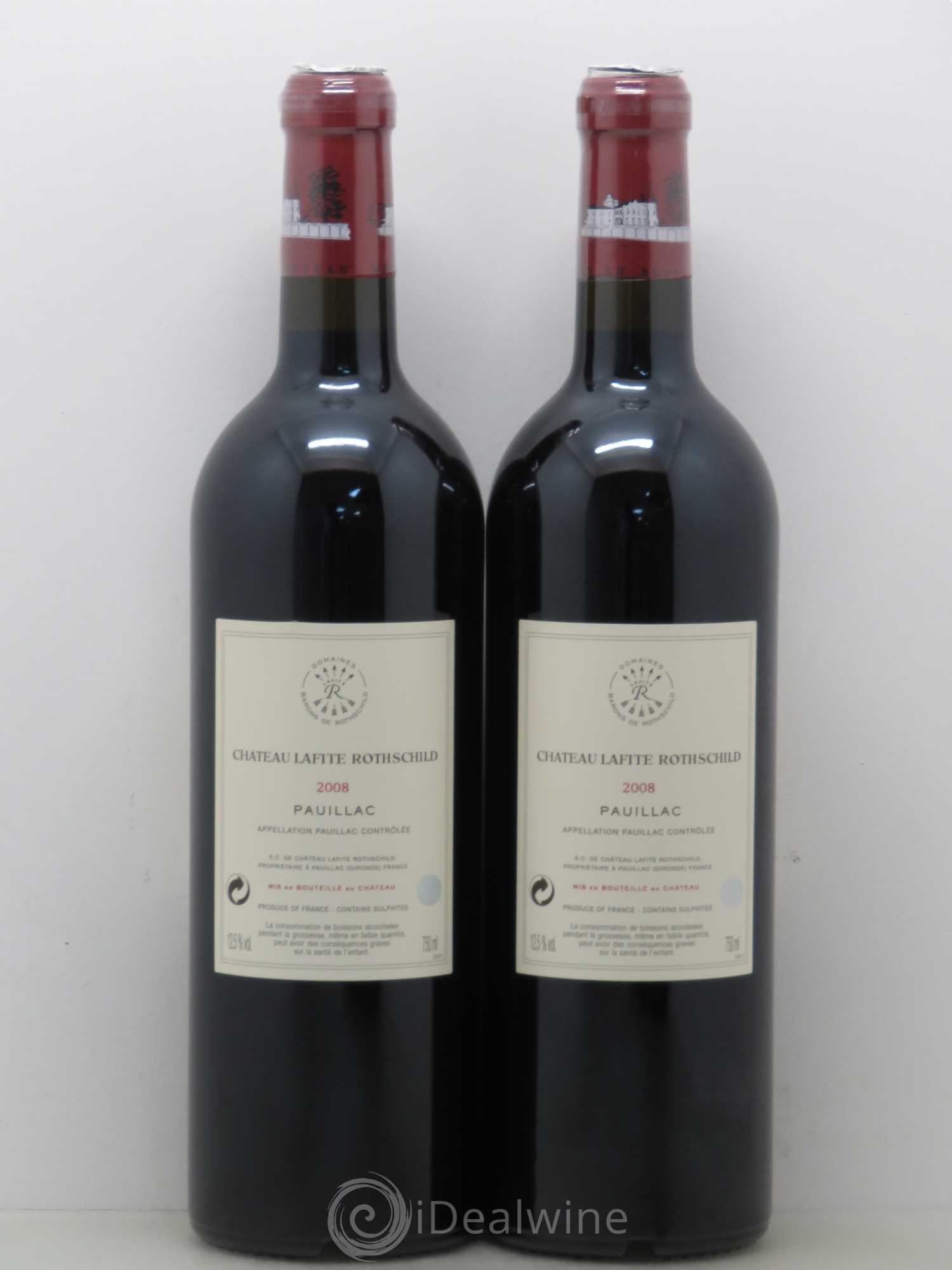 Château Lafite Rothschild 1er Grand Cru Classé 2008 - Lot of 2 bottles - 1