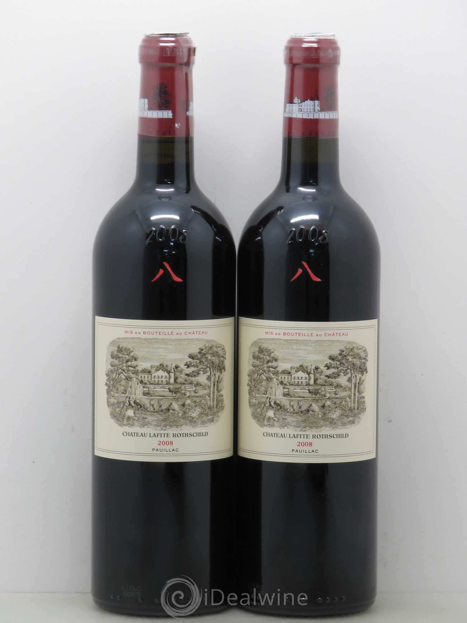 Château Lafite Rothschild 1er Grand Cru Classé 2008 - Lot of 2 bottles - 0