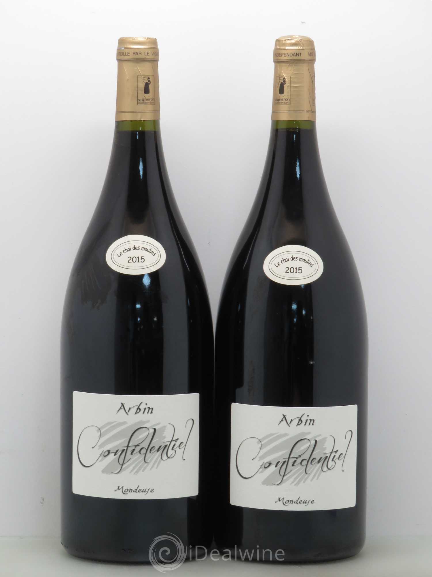 Vin de Savoie Mondeuse Arbin Les fils de  Charles Trosset Confidentiel 2015 - Lot de 2 magnums - 0