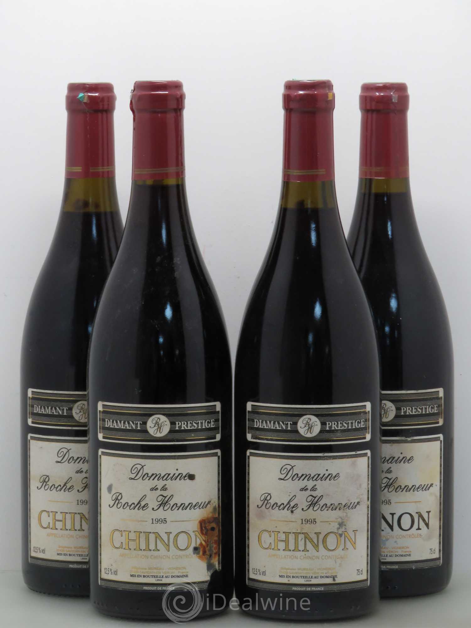 Chinon Diamant Prestige - Domaine de La Roche honneur S. Mureau 1995 - Lot de 4 bouteilles - 0