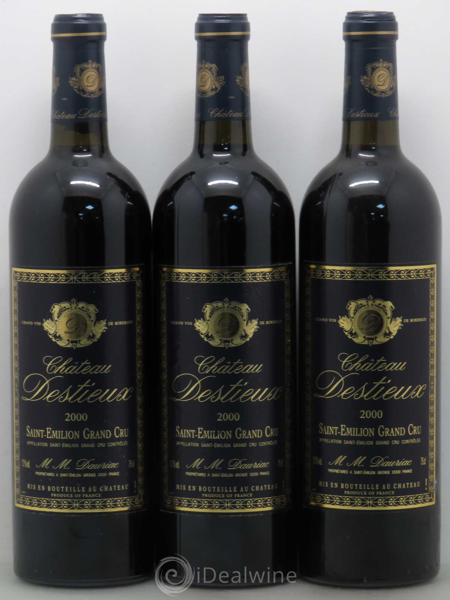 Château Destieux Grand Cru Classé 2000 - Lot de 12 bouteilles - 4