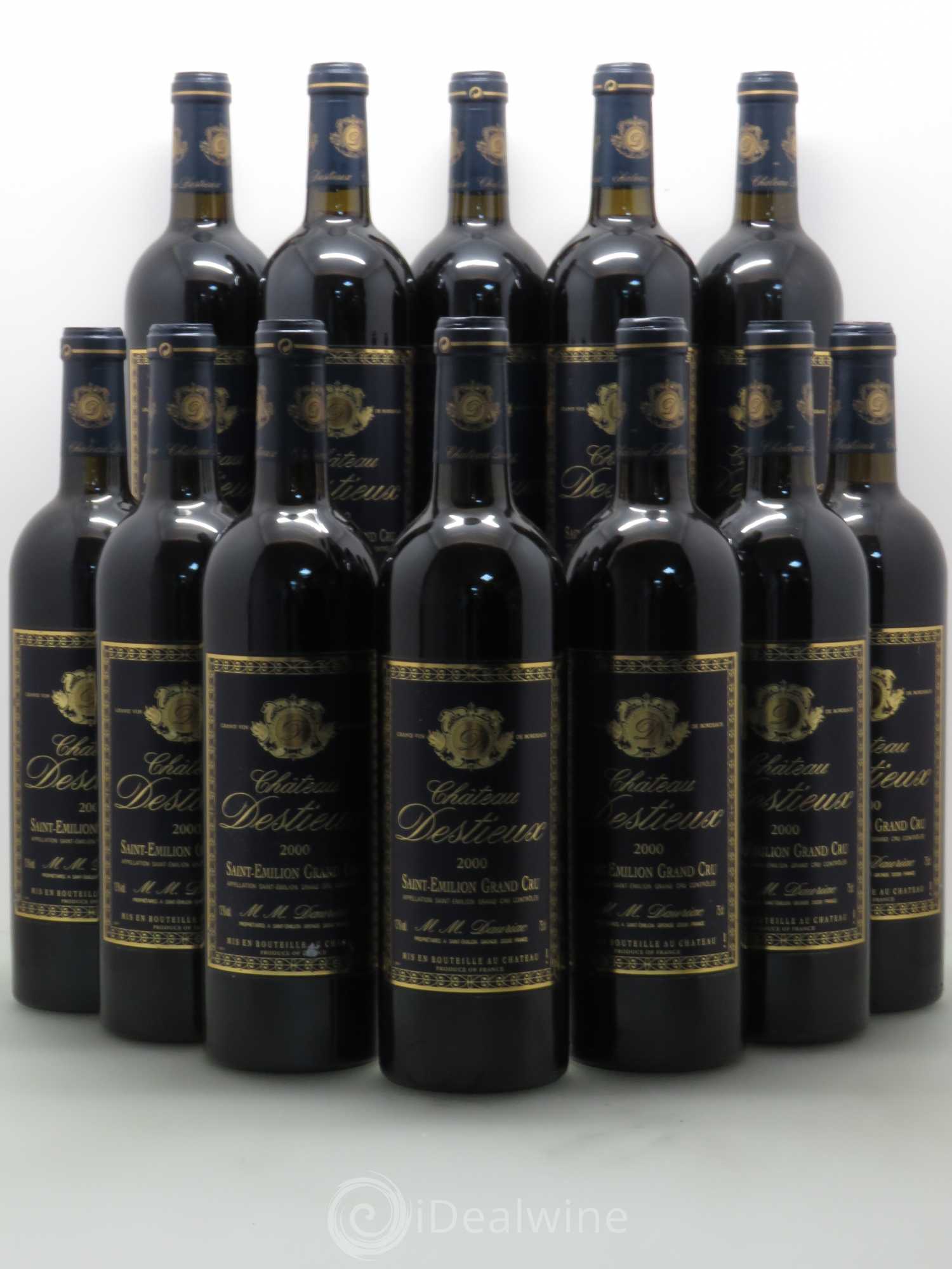 Château Destieux Grand Cru Classé 2000 - Lot de 12 bouteilles - 0