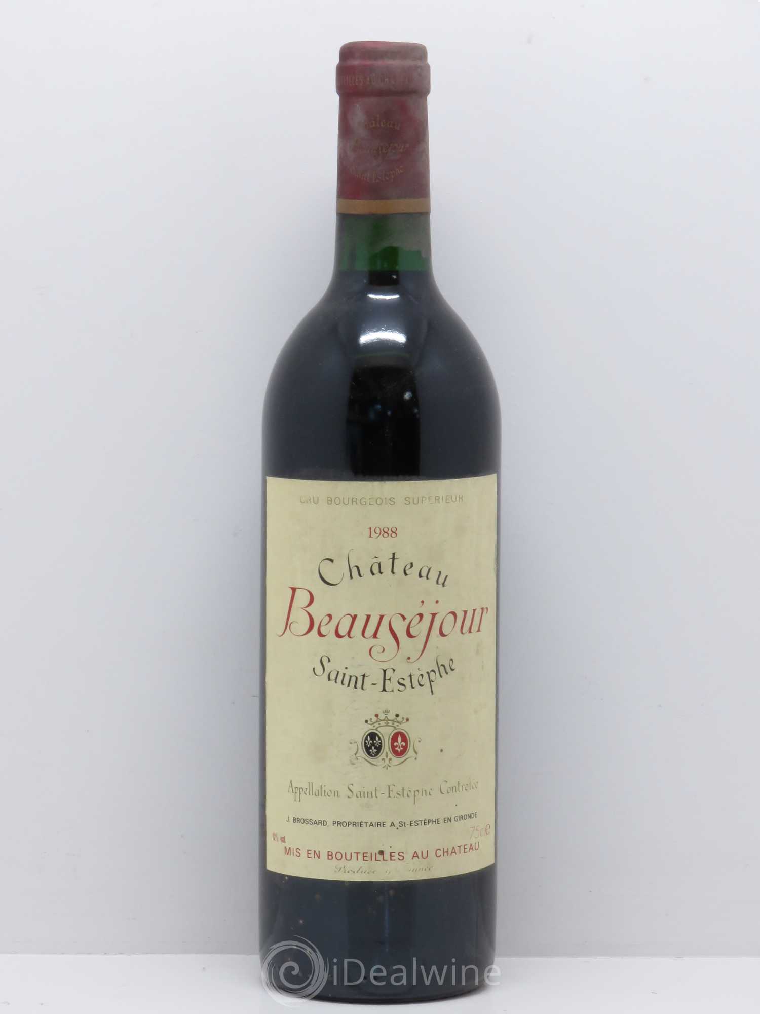 Saint-Estèphe Château Beauséjour 1988 - Lot de 1 bouteille - 0