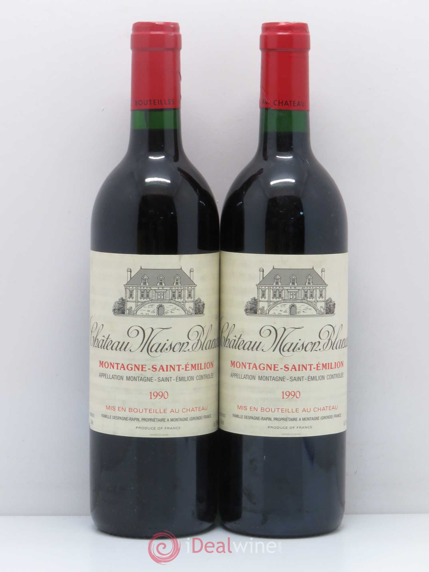 Montagne Saint-Émilion château Maison Blanche (no reserve) 1990 - Lot of 5 bottles - 1