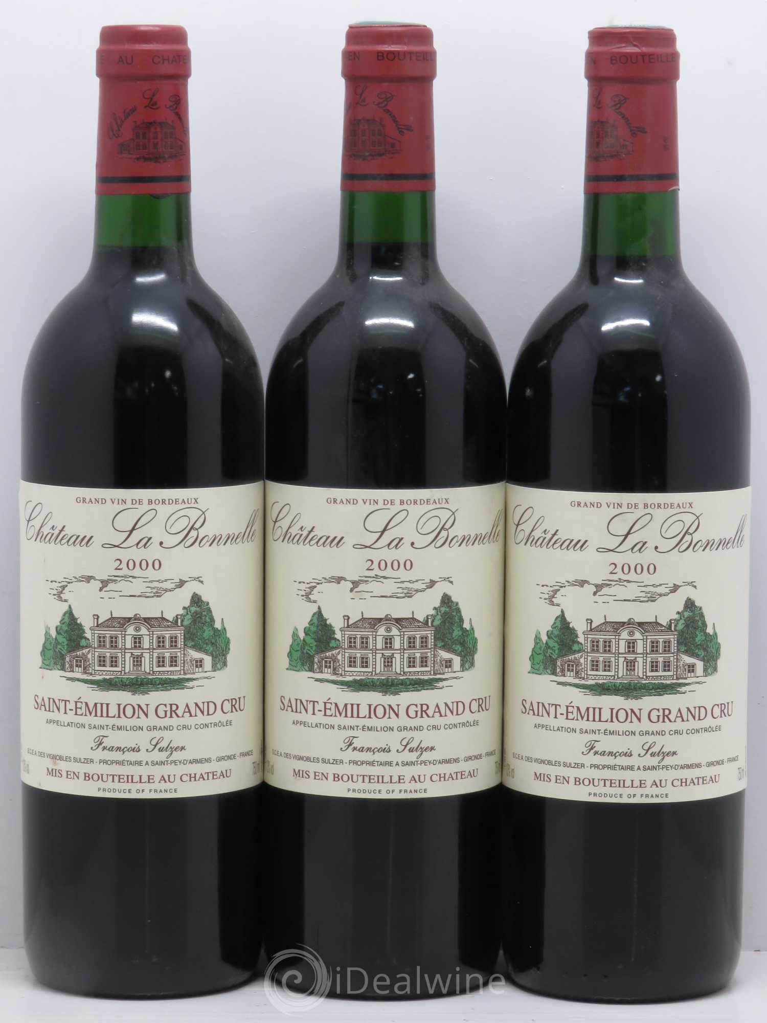 Saint-Émilion Château La Bonnelle Saint Emilion Grand Cru  2000 - Lot de 12 bouteilles - 1