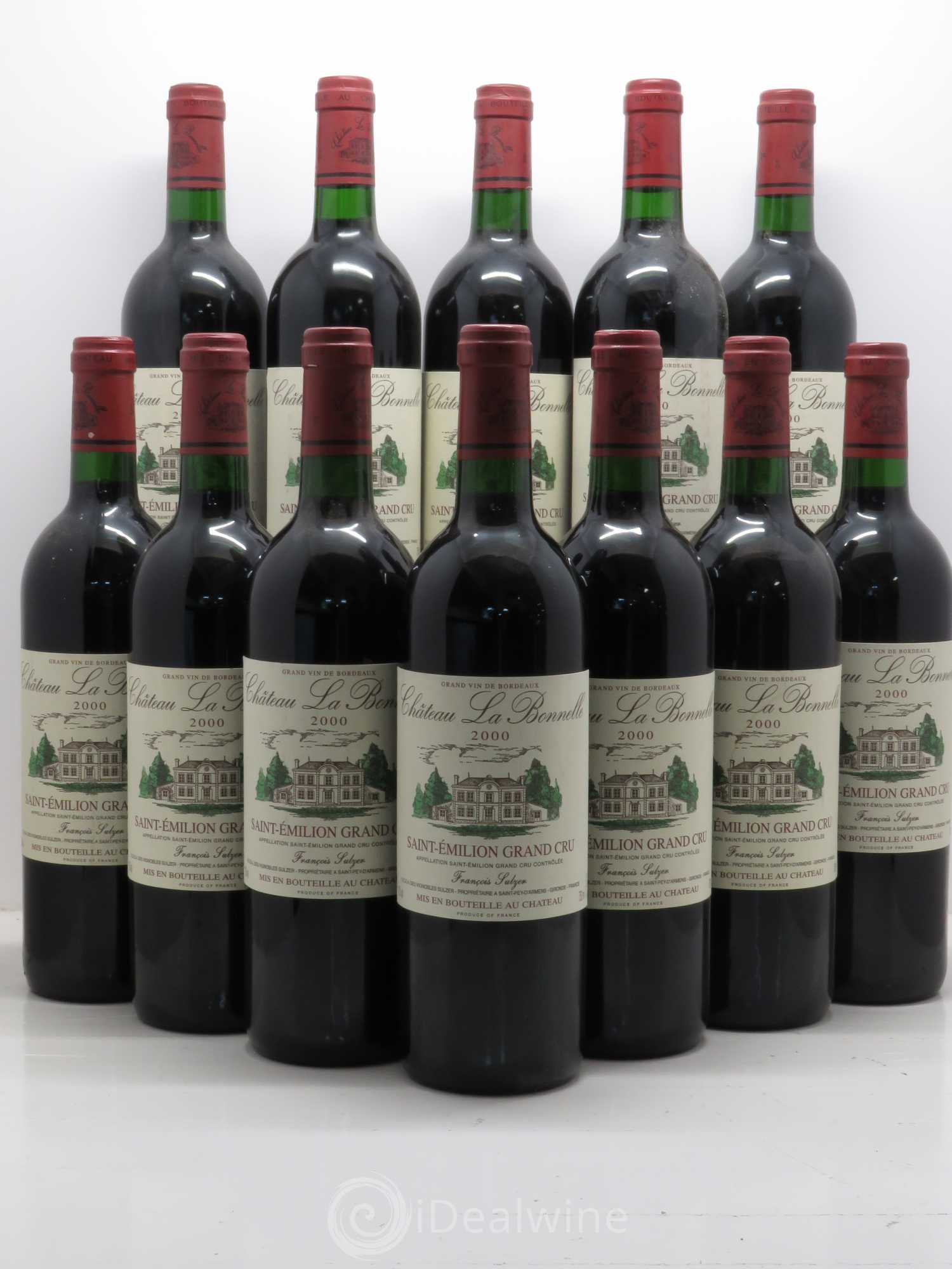 Saint-Émilion Château La Bonnelle Saint Emilion Grand Cru  2000 - Lot de 12 bouteilles - 0