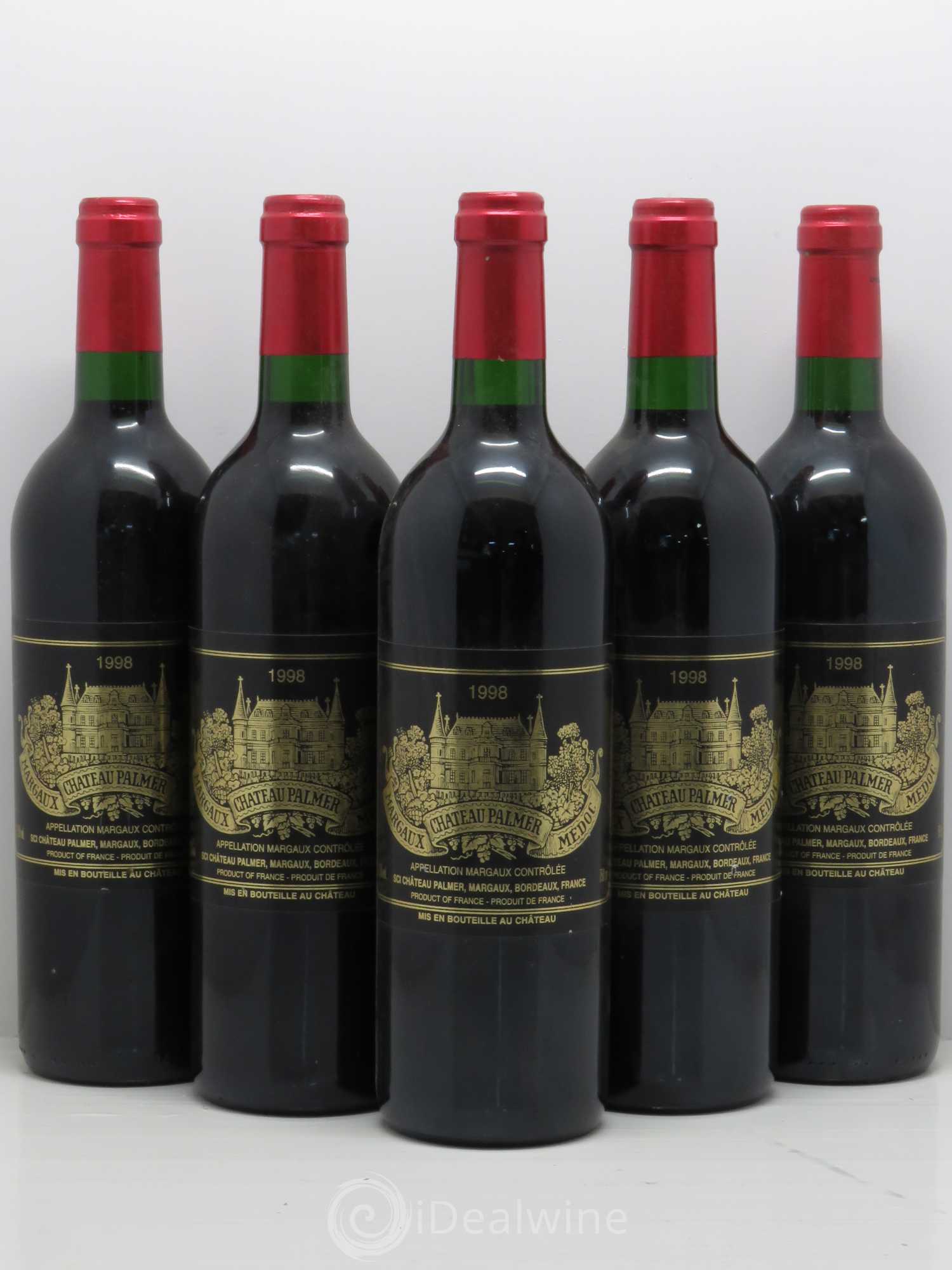 Château Palmer 3ème Grand Cru Classé 1998 - Lot of 5 bottles - 0