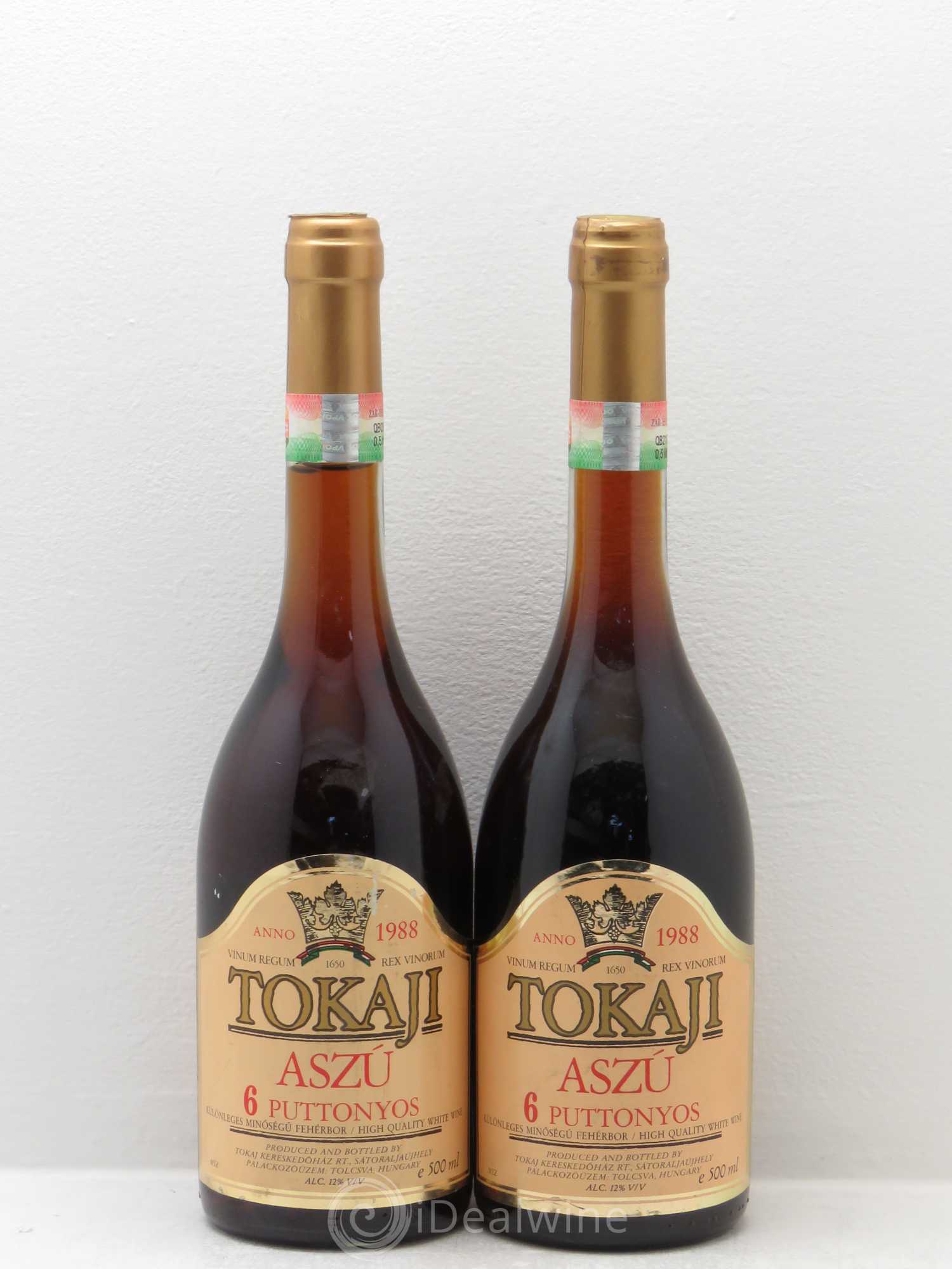 Tokaji Tokaji Aszù 6 Puttonyos 1988 - Lot of 2 bottles - 0