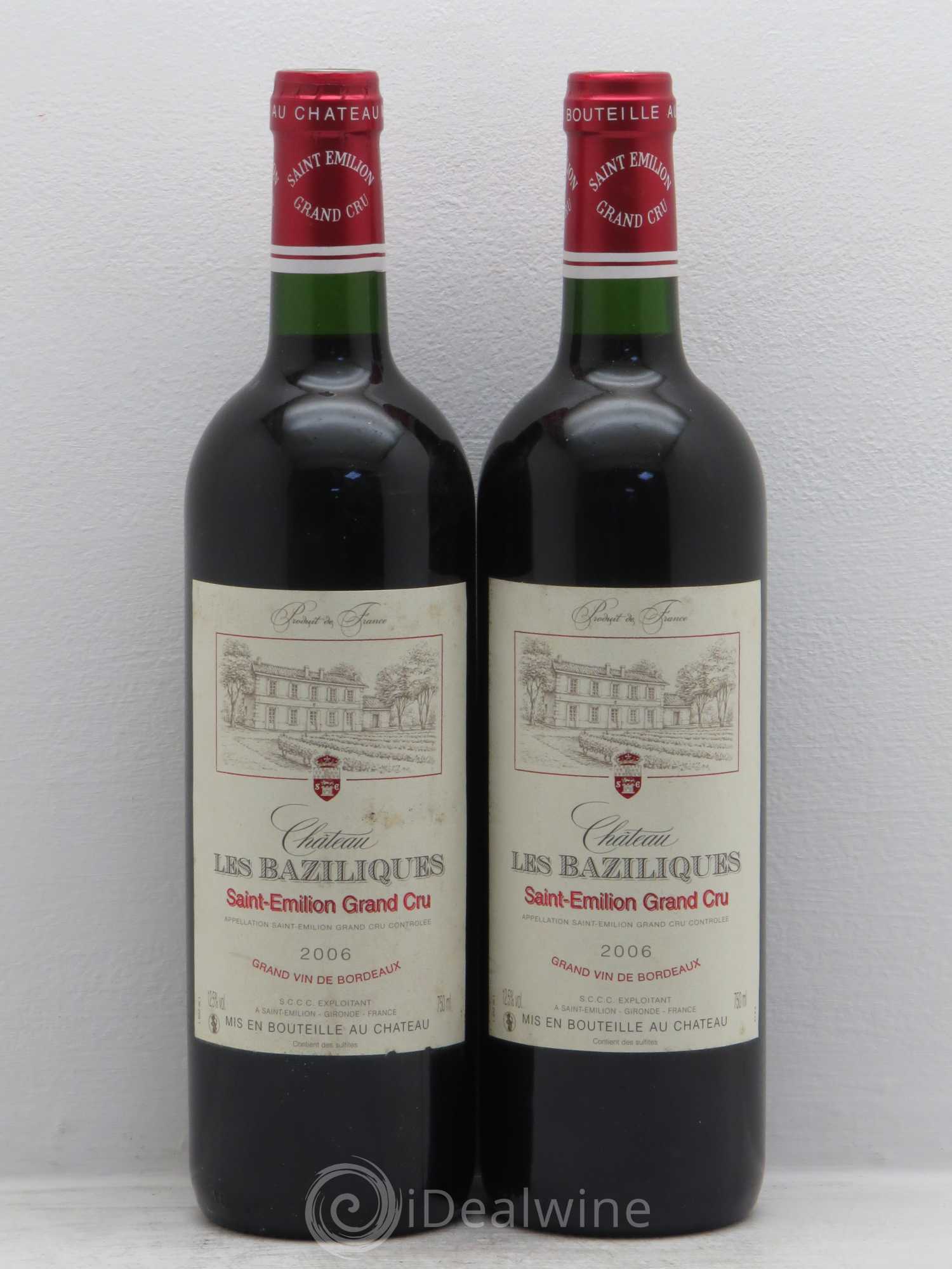 Saint-Émilion Chateau les Baziliques  (sans prix de réserve) 2006 - Lotto di 2 bottiglie - 0