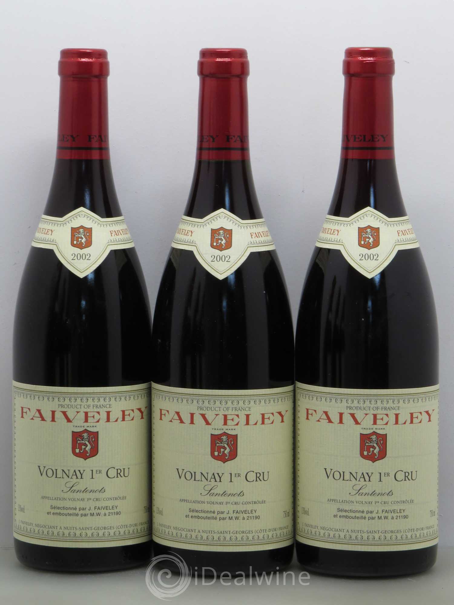 Volnay 1er Cru Santenots Faiveley 2002 - Lot de 6 bouteilles - 1