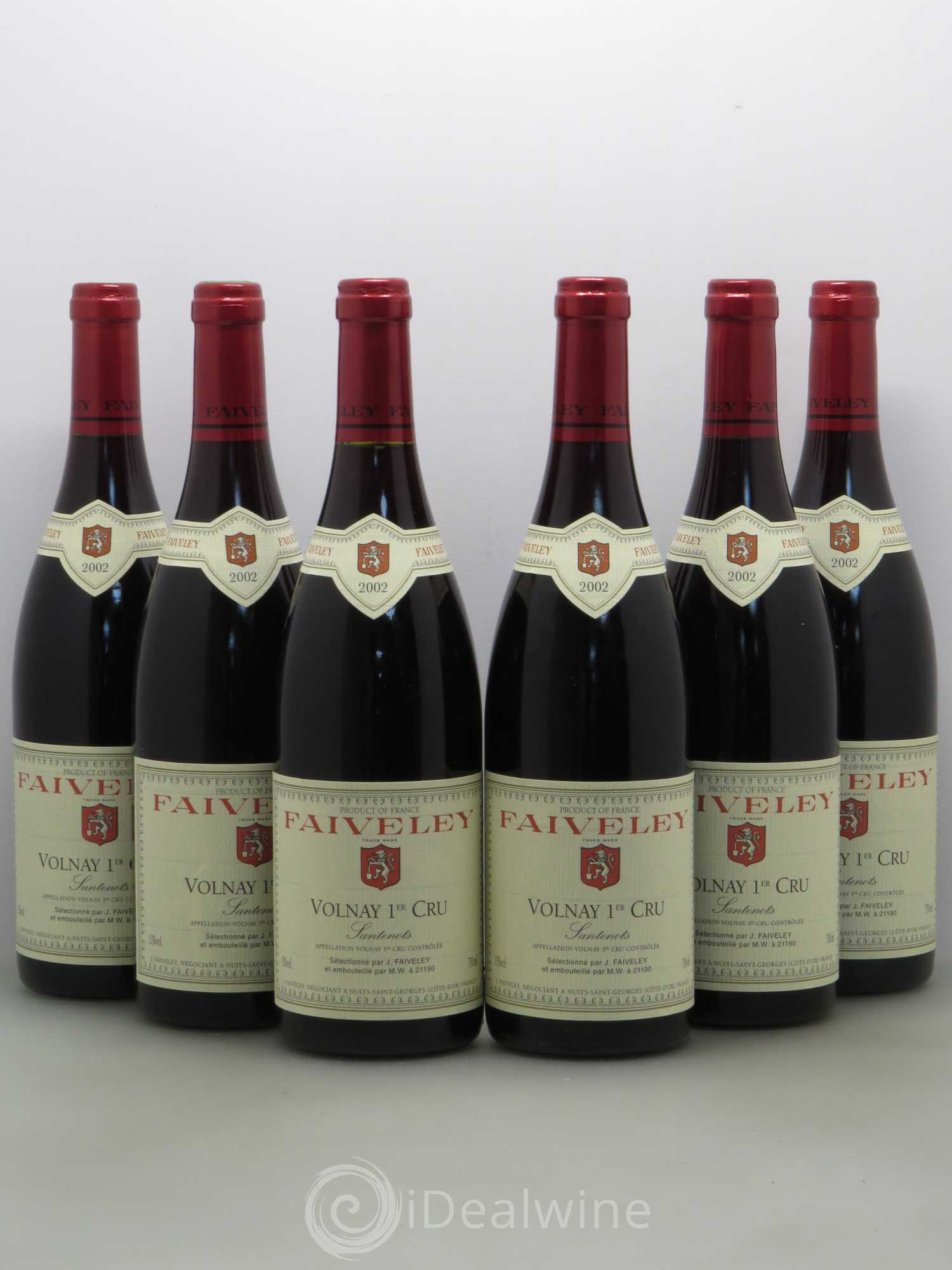 Volnay 1er Cru Santenots Faiveley 2002 - Lot de 6 bouteilles - 0