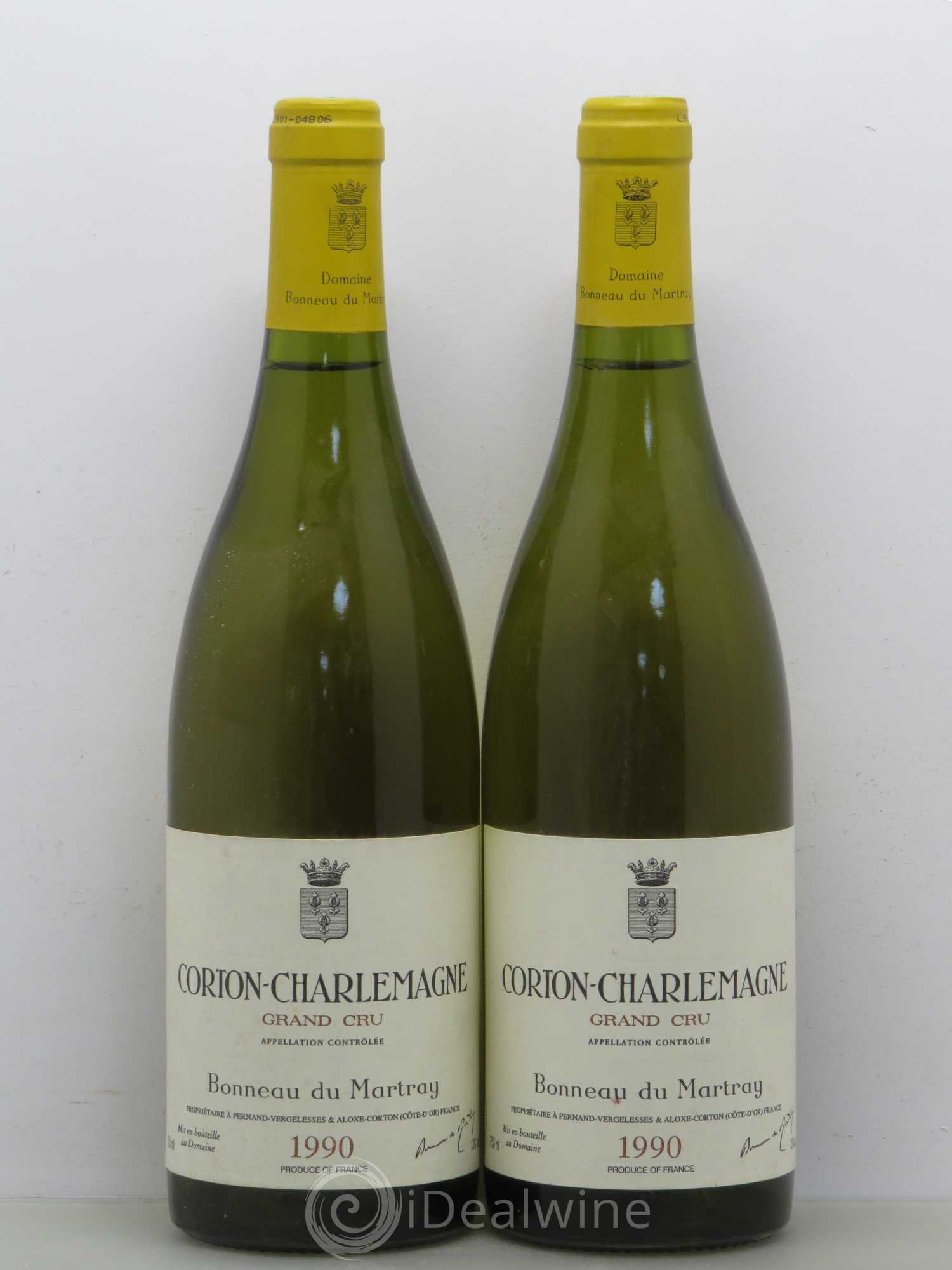 Corton-Charlemagne Grand Cru Bonneau du Martray (Domaine) 1990 - Lot de 2 bouteilles - 0