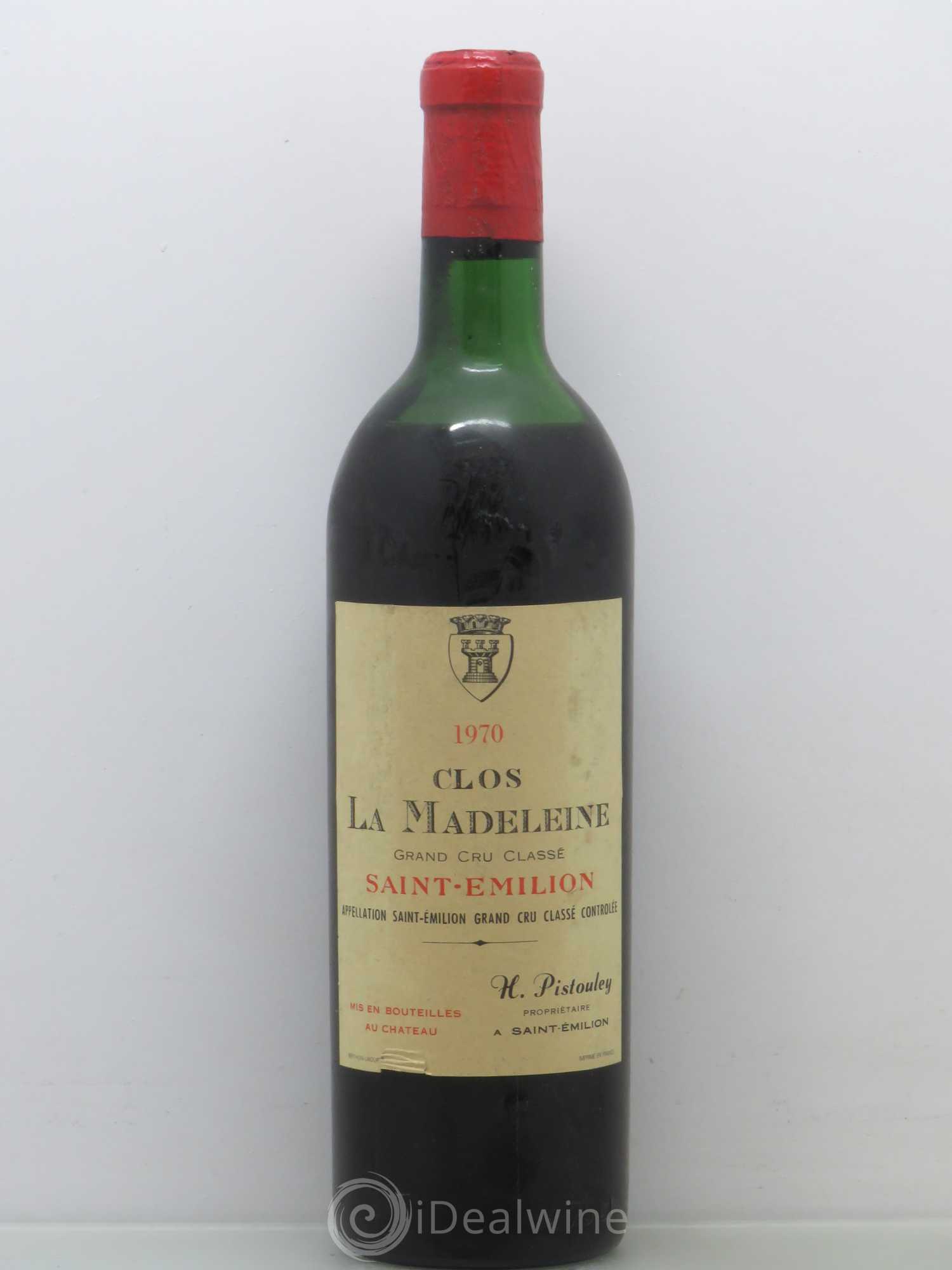 Clos la Madeleine Grand Cru Classé 1970 - Lot de 1 bouteille - 0