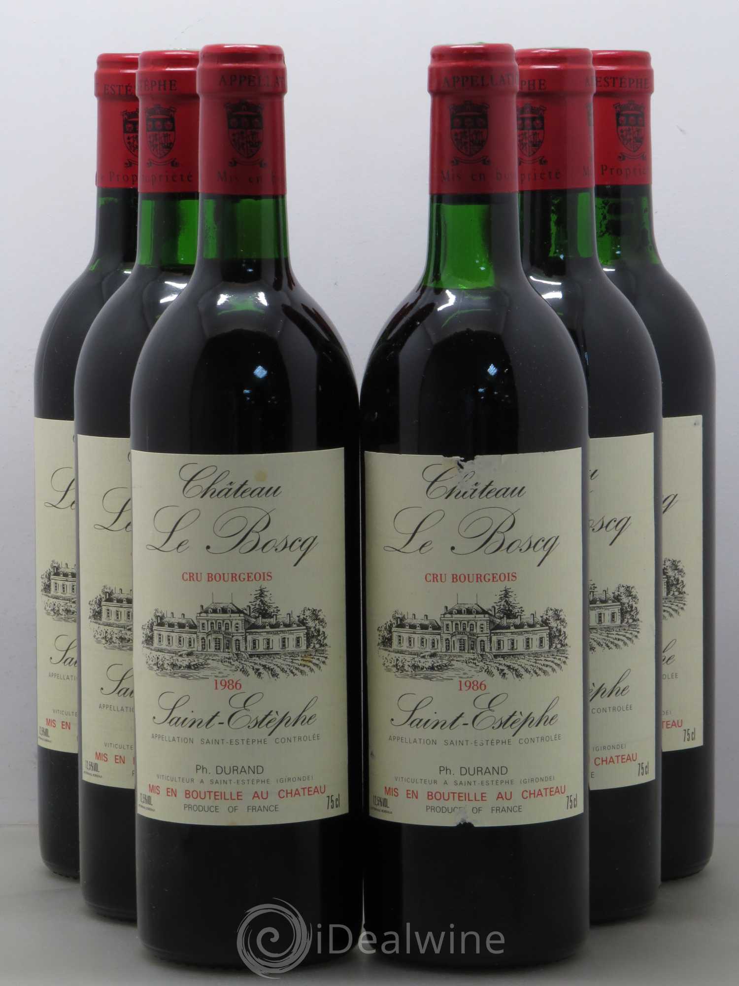 Château le Boscq Cru Bourgeois  (sans prix de réserve) 1986 - Lot de 6 bouteilles - 0