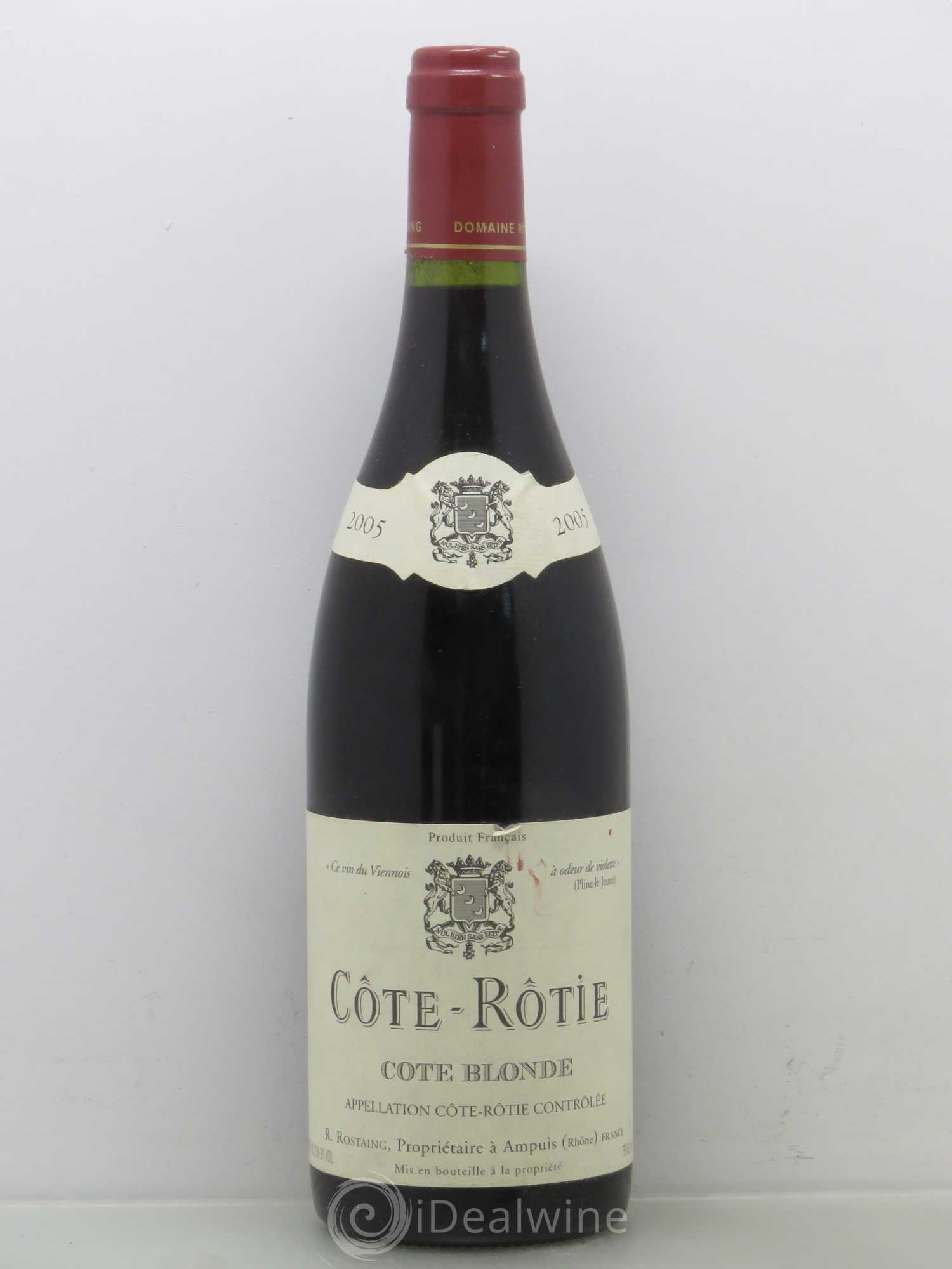 Côte-Rôtie Côte Blonde René Rostaing 2005 - Lot de 1 bouteille - 0