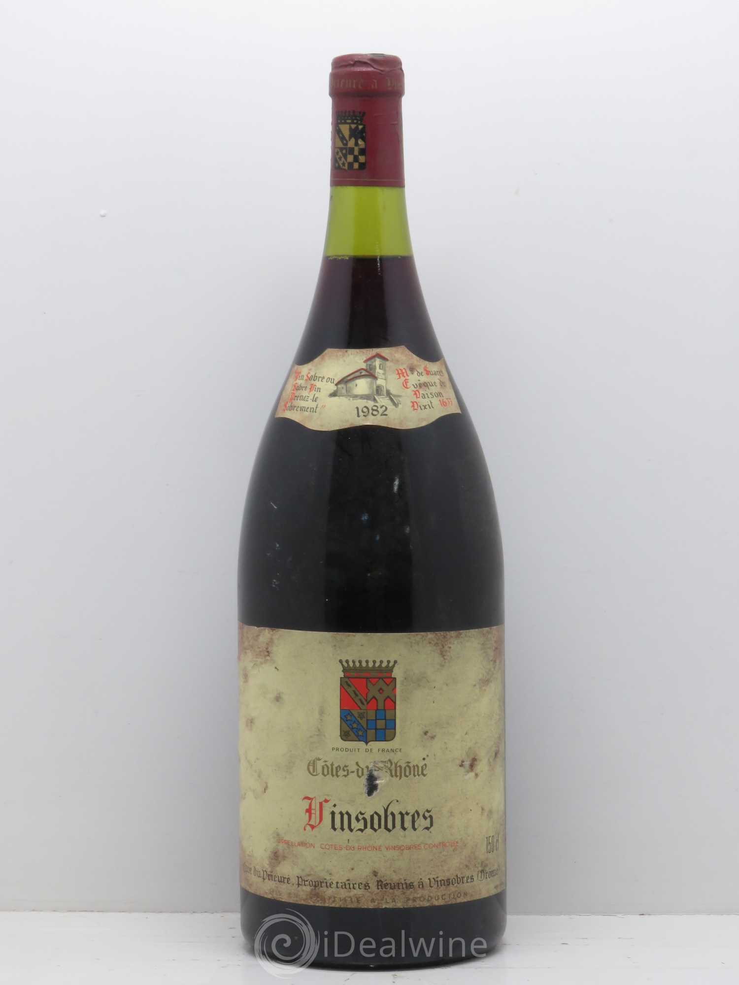 Côtes du Rhône Vinsobres Cave Du Prieuré (sans prix de réserve) 1982 - Lot de 1 magnum - 0