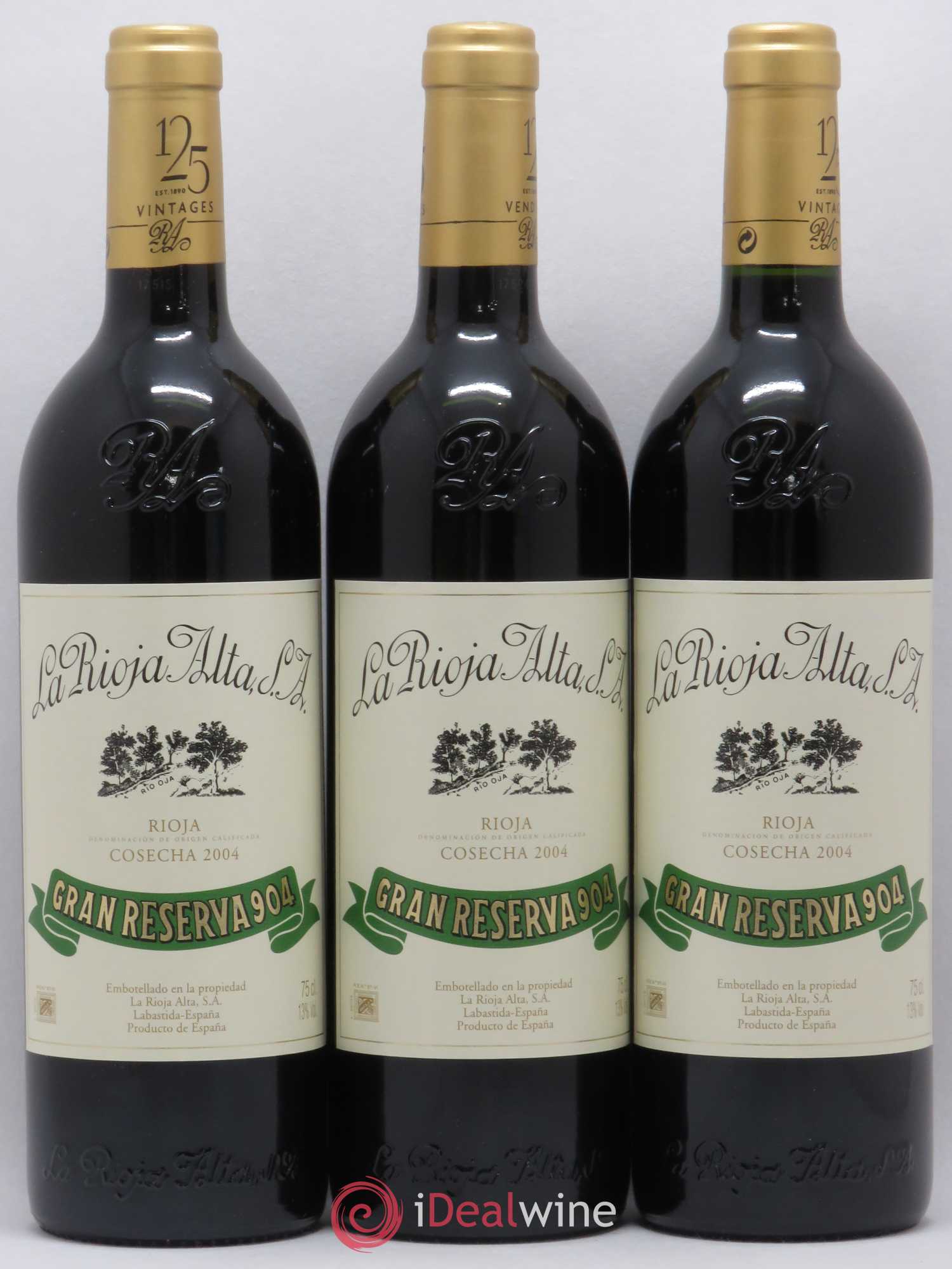 Rioja DOCA Rioja Alta Gran Reserva 904 2004 - Lot de 3 bouteilles - 0