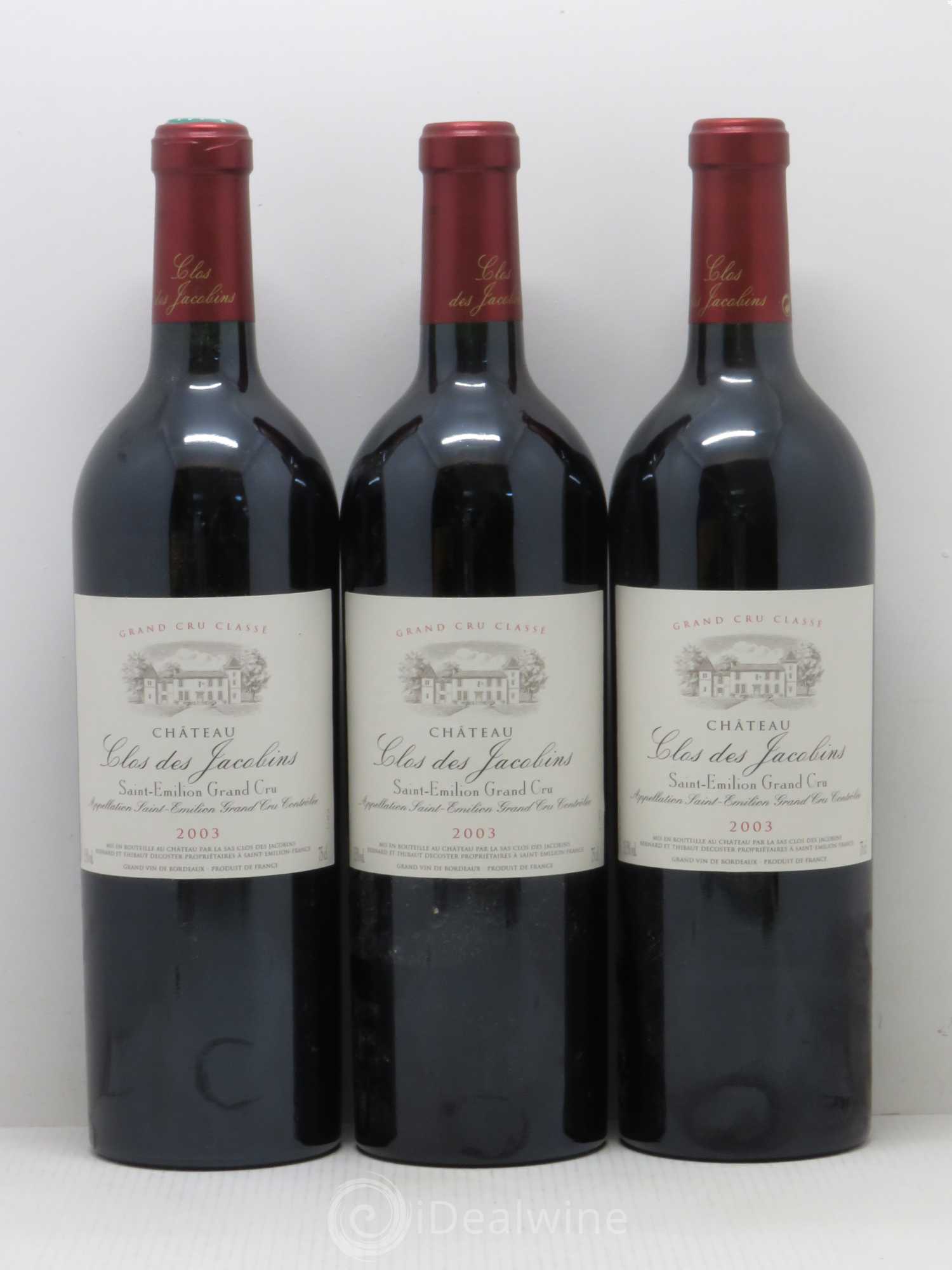 Château Clos des Jacobins Grand Cru Classé 2003 - Lot de 5 bouteilles - 1