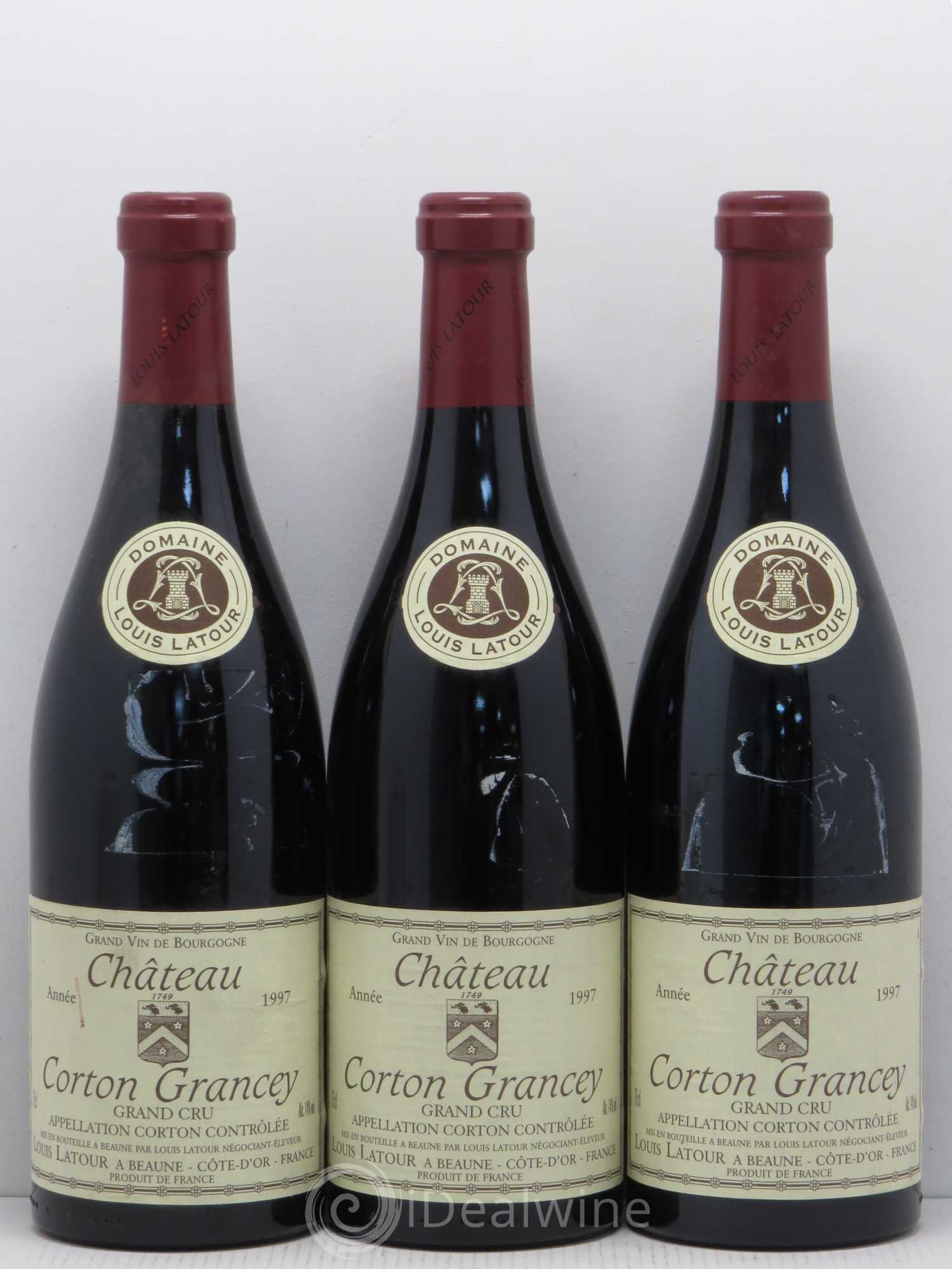 Corton Grand Cru Château Corton Grancey Louis Latour 1997 - Lot de 3 bouteilles - 0