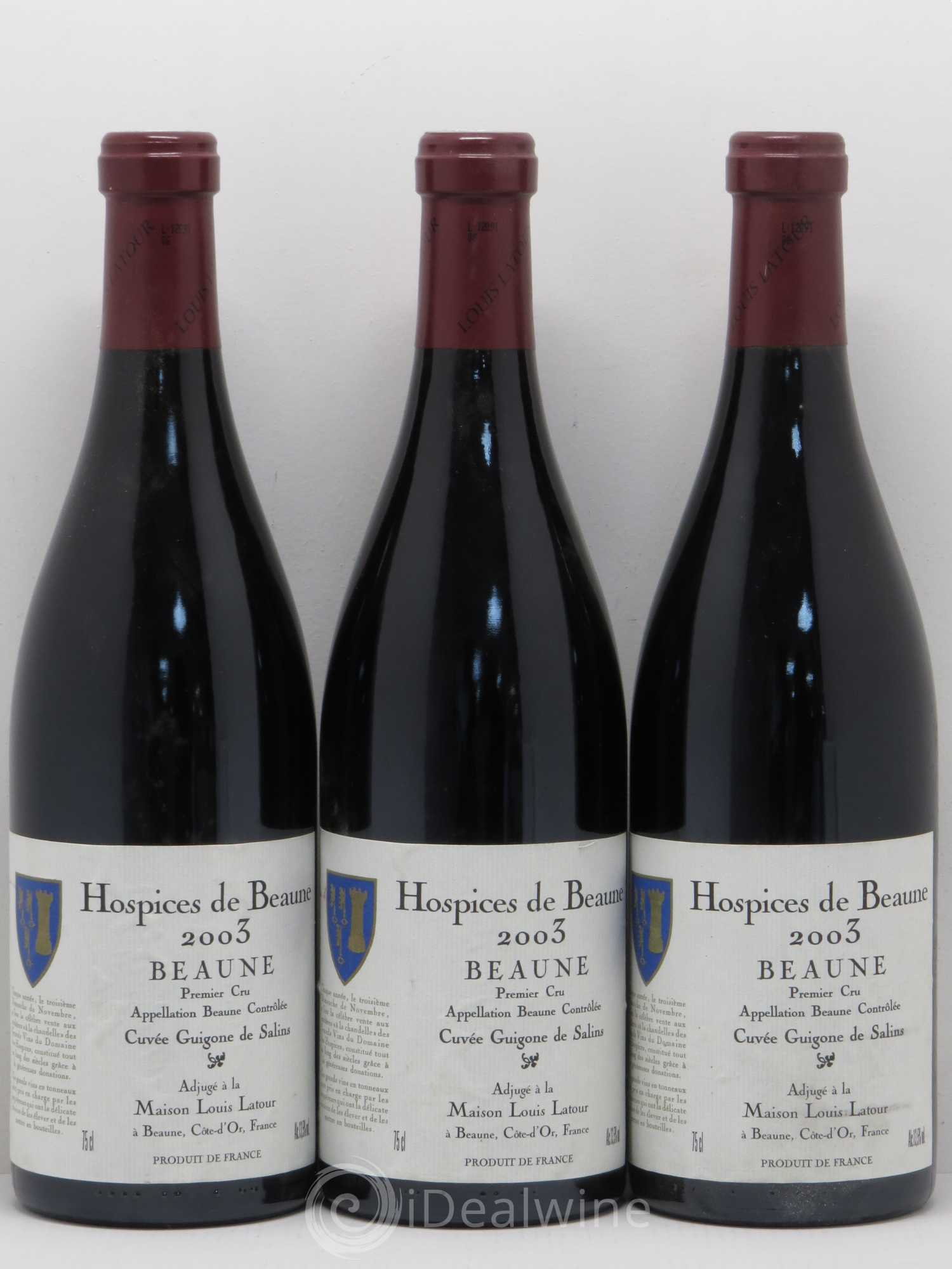 Beaune 1er Cru Hospices de Beaune Cuvée Guigone de Salins - Louis Latour 2003 - Lot de 6 bouteilles - 2