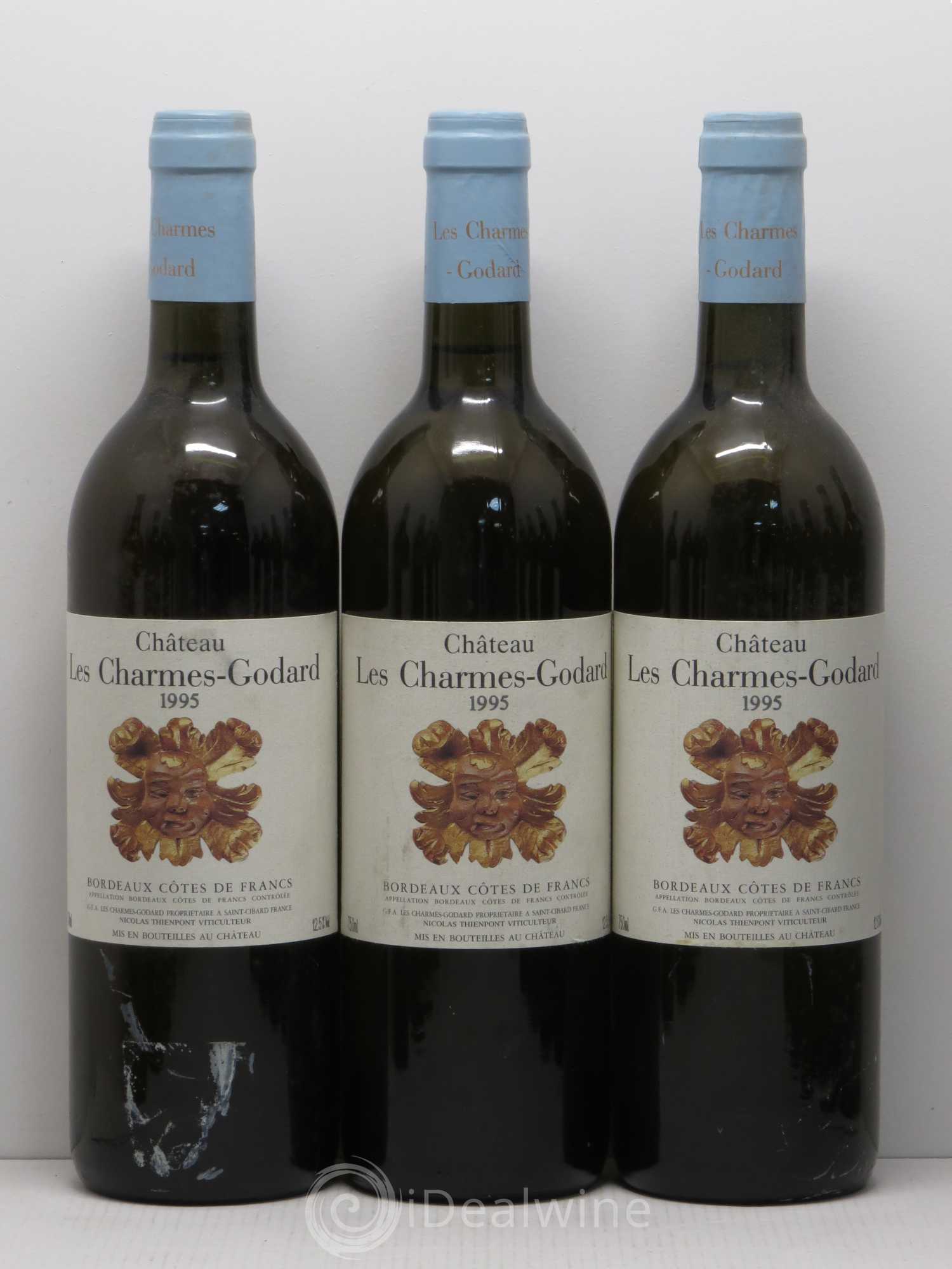 Côtes de Francs Château Les Charmes Godard 1995 - Lot de 12 bouteilles - 1