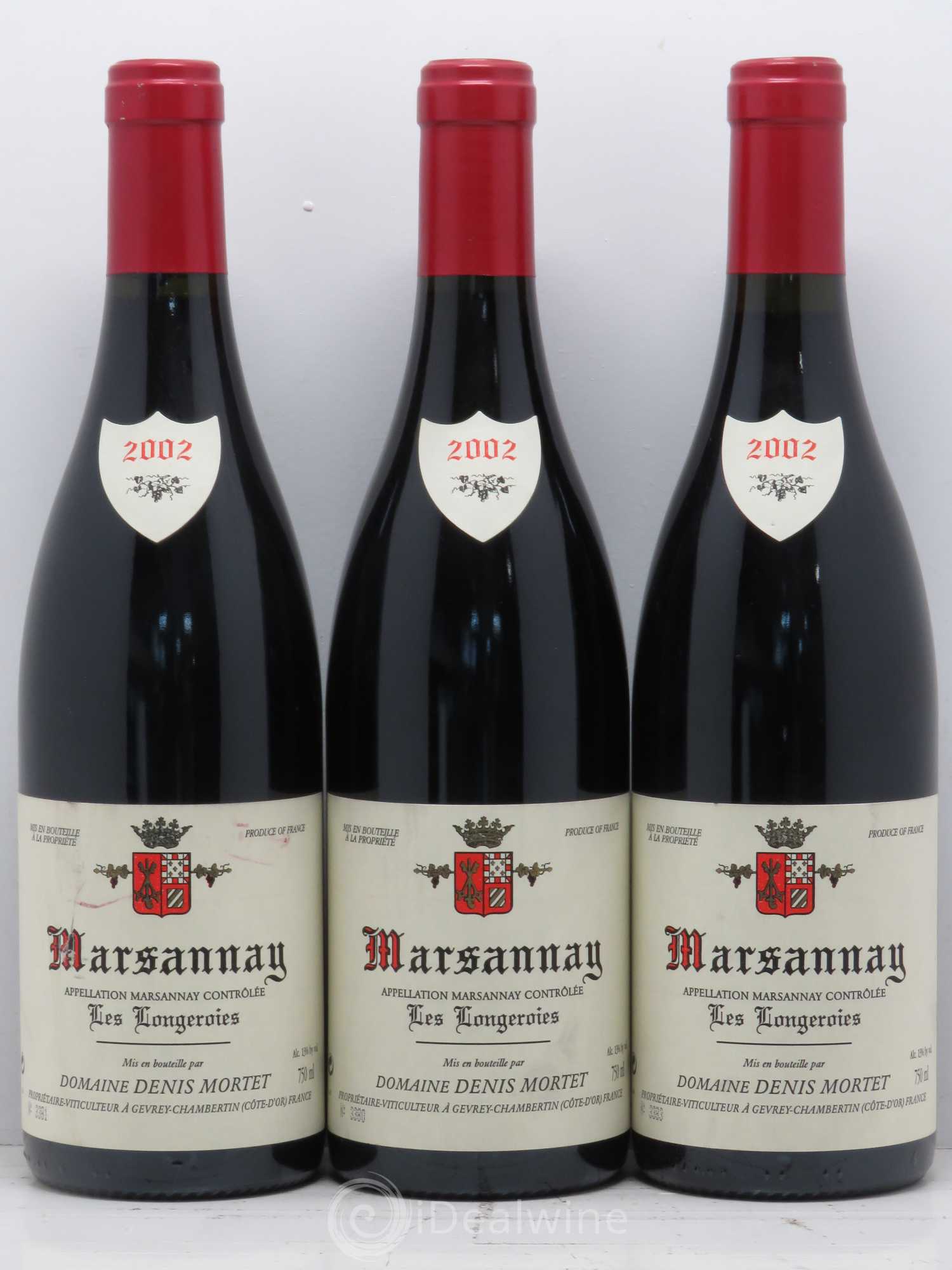 Marsannay Les Longeroies Denis Mortet (Domaine) 2002 - Lot de 3 bouteilles - 0