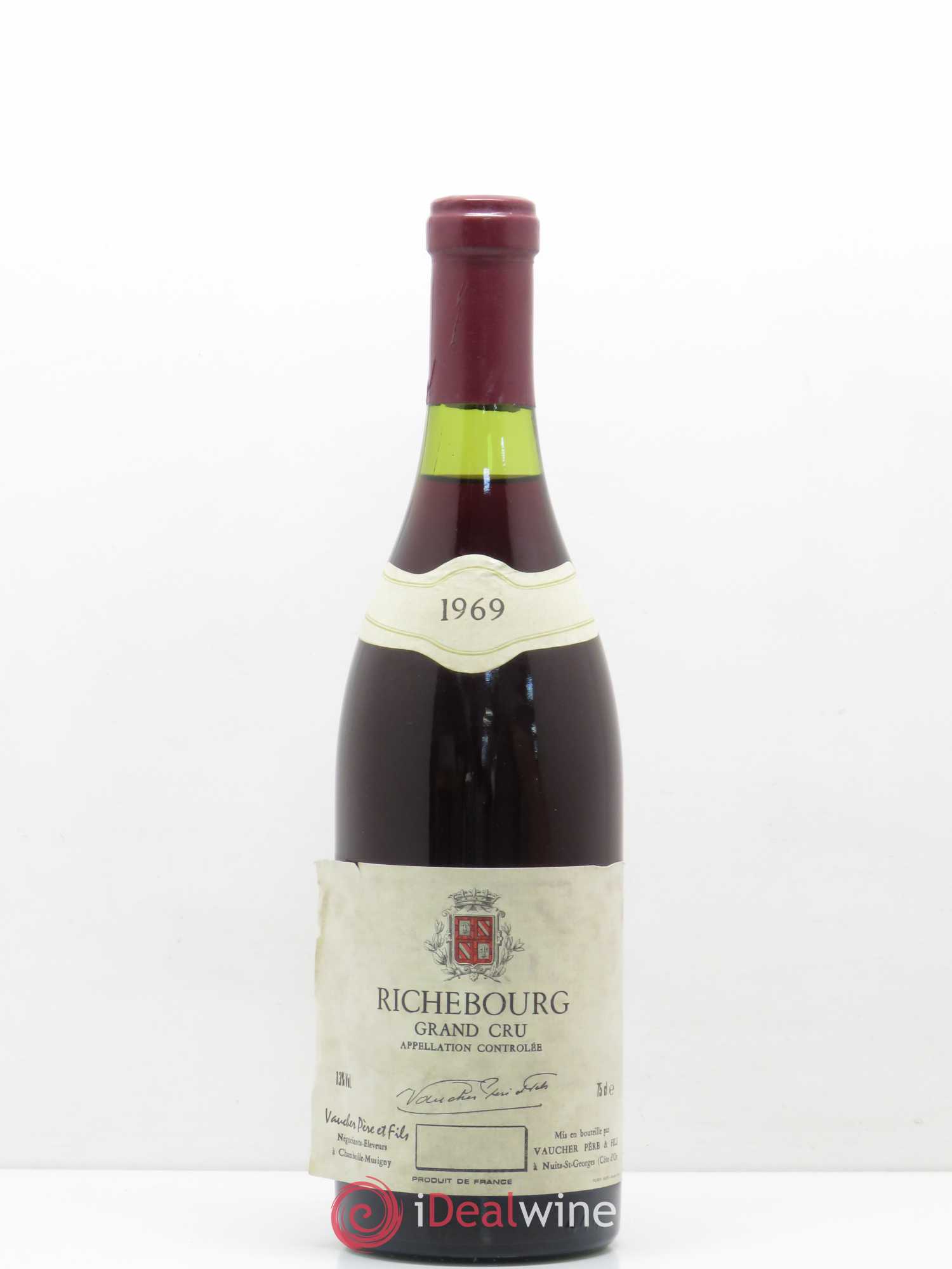 Richebourg Grand Cru Vaucher Père et Fils 1969 - Lot of 1 bottle - 0