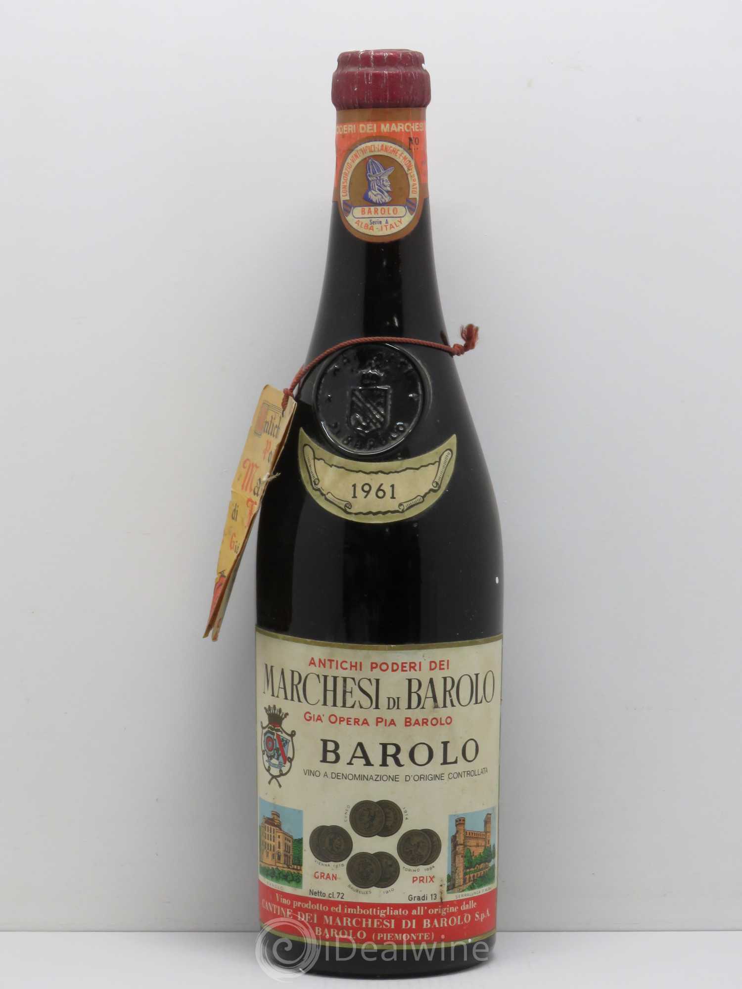 Barolo DOCG Marchesi di Barolo 1961 - Lot de 1 bouteille - 0