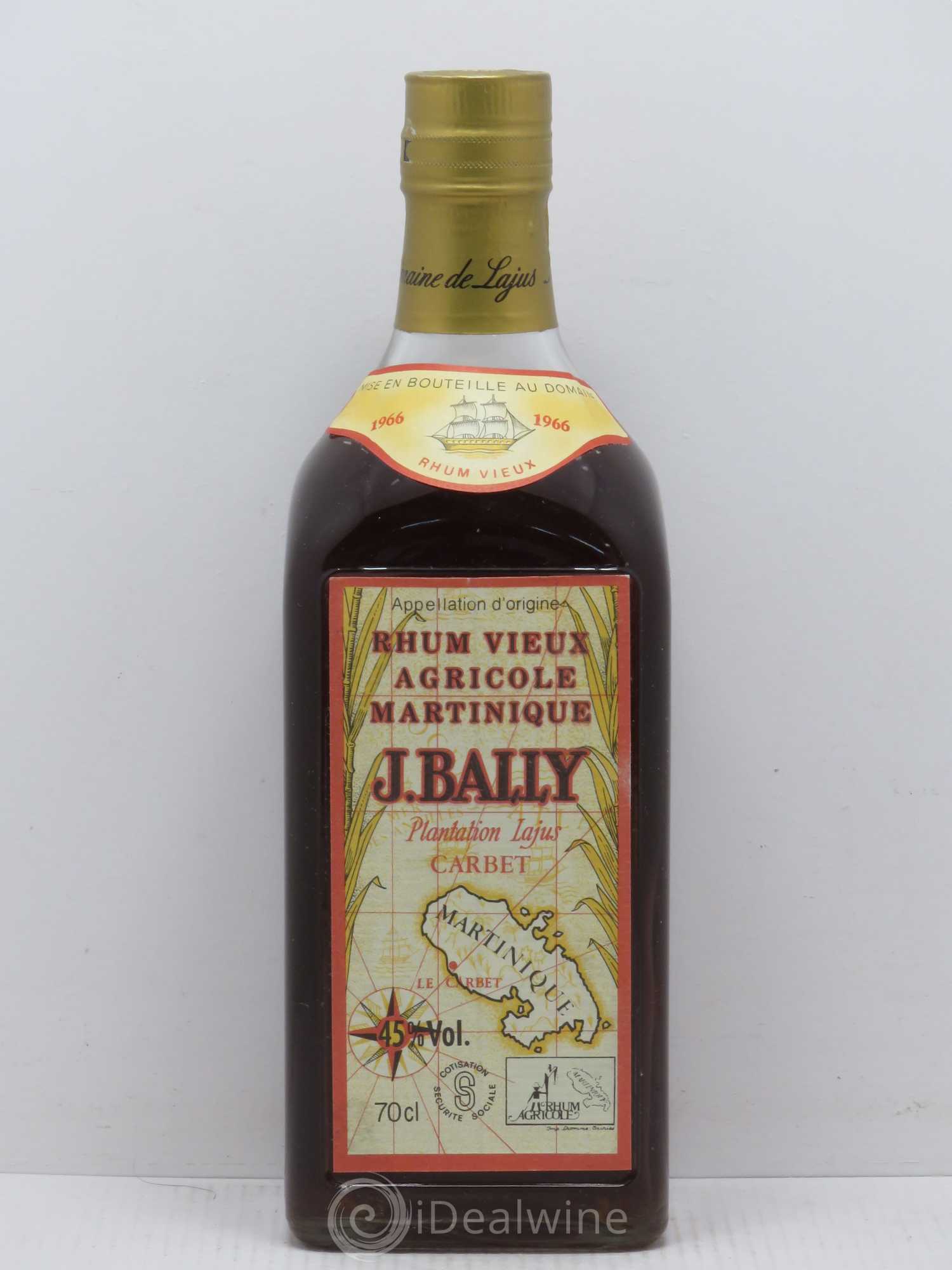 Rhum Vieux Rhum Bally 1966 - Lot de 1 bouteille - 0