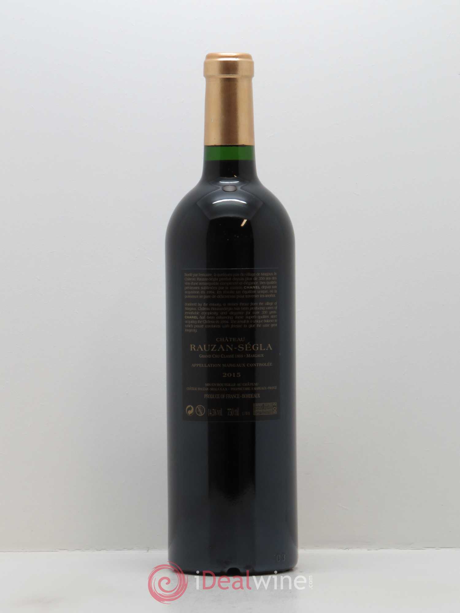 Château Rauzan Ségla (CBO à partir de 12 bts) 2015 - Lot de 1 bouteille - 1